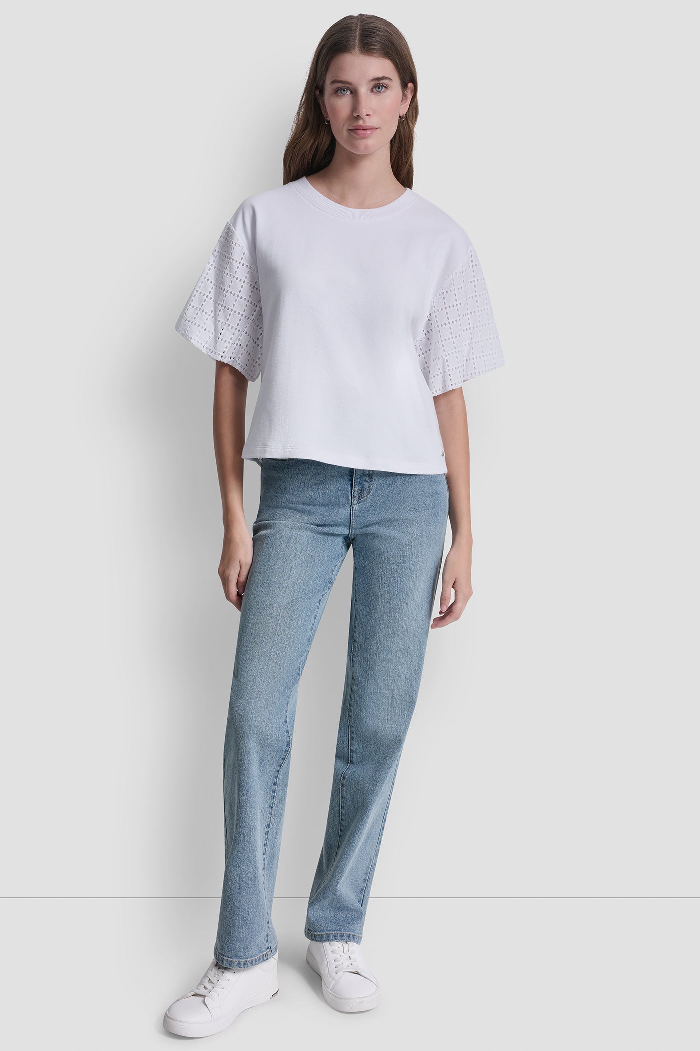 EYELET PUFF SLEEVE SHIRT VIEW 4 | Clothing