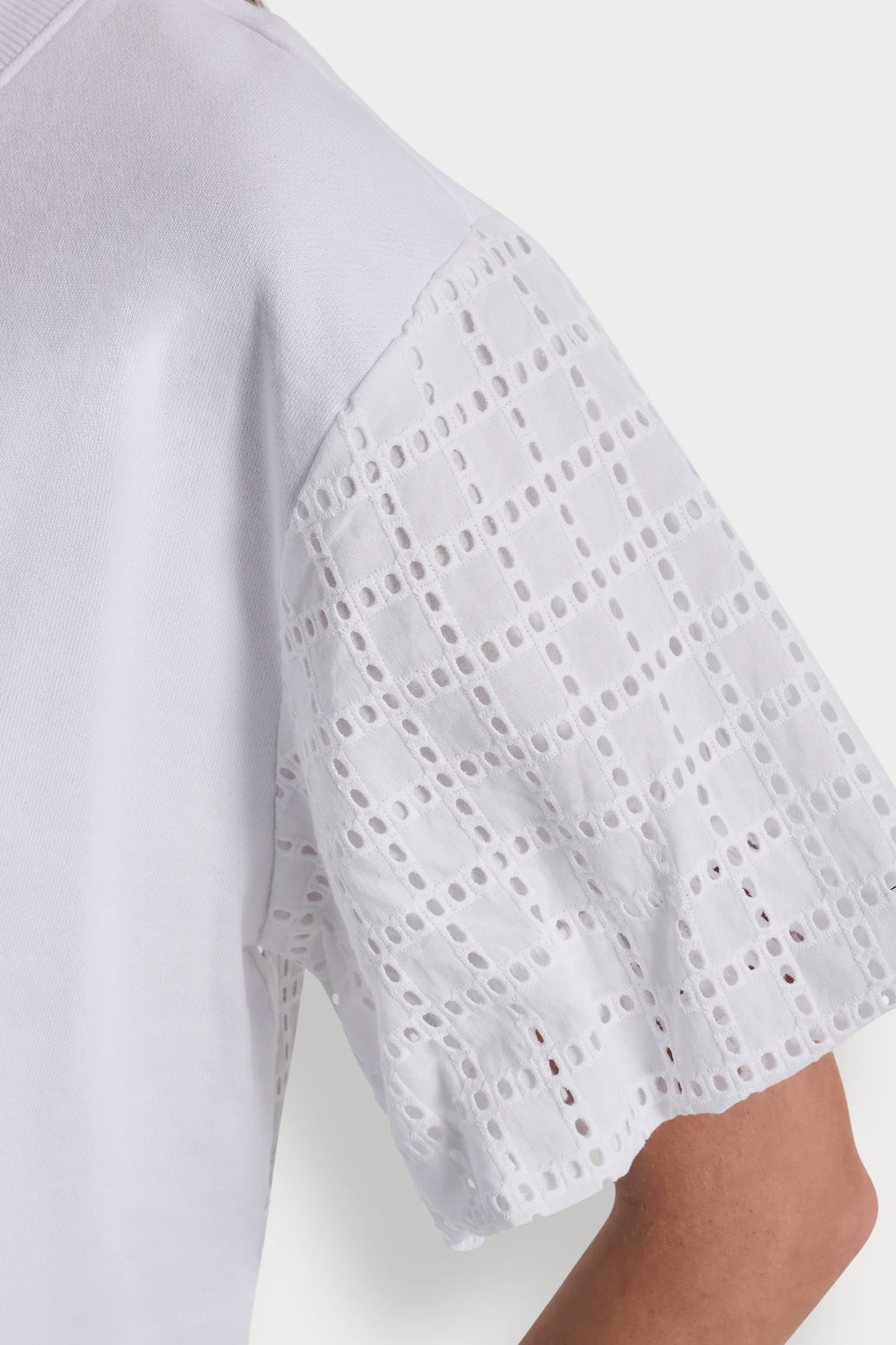 EYELET PUFF SLEEVE SHIRT VIEW 6 | WOMEN'S SWEATERS & TOPS