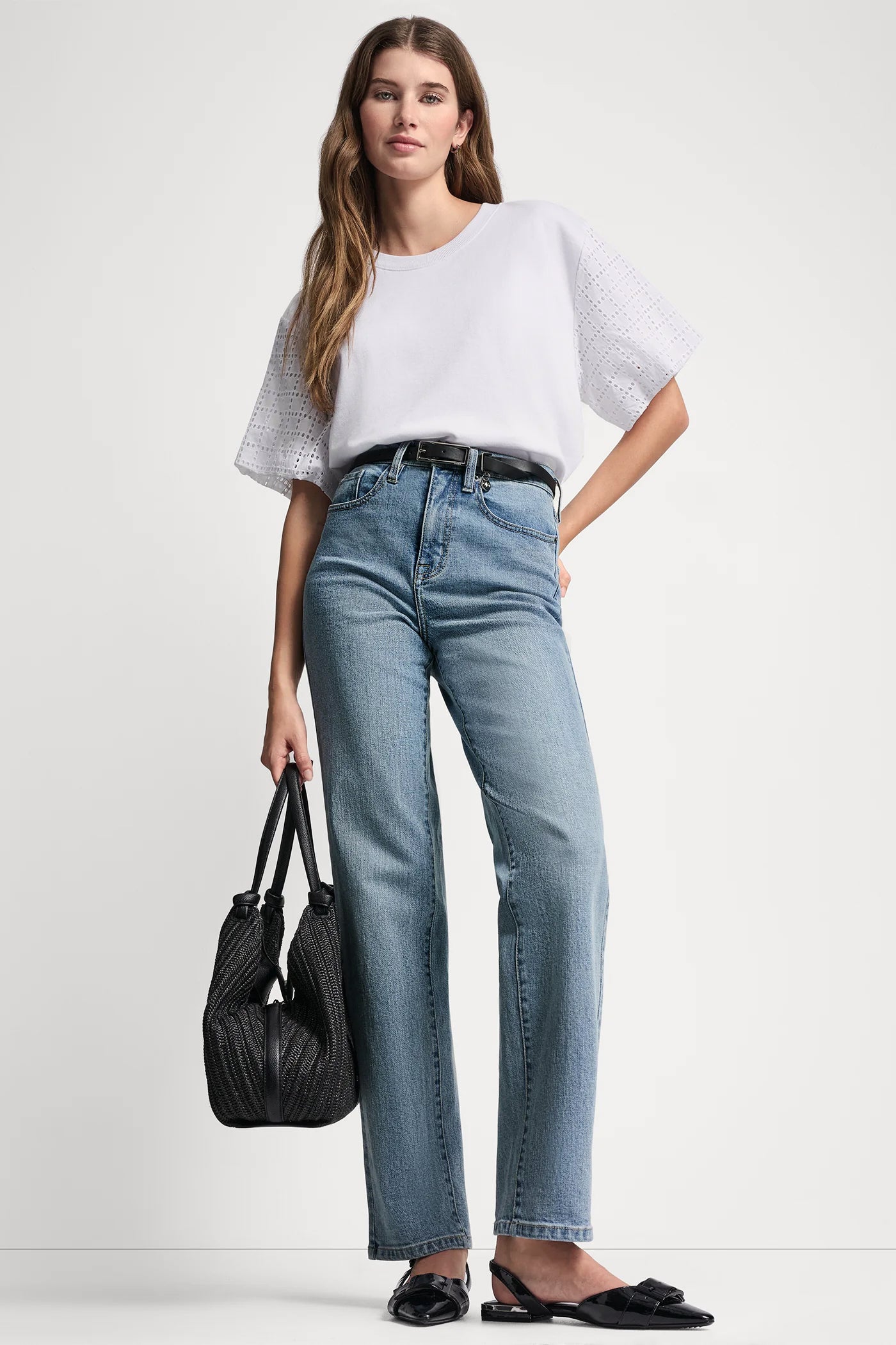 EYELET PUFF SLEEVE SHIRT VIEW 7 | WOMEN'S SWEATERS & TOPS