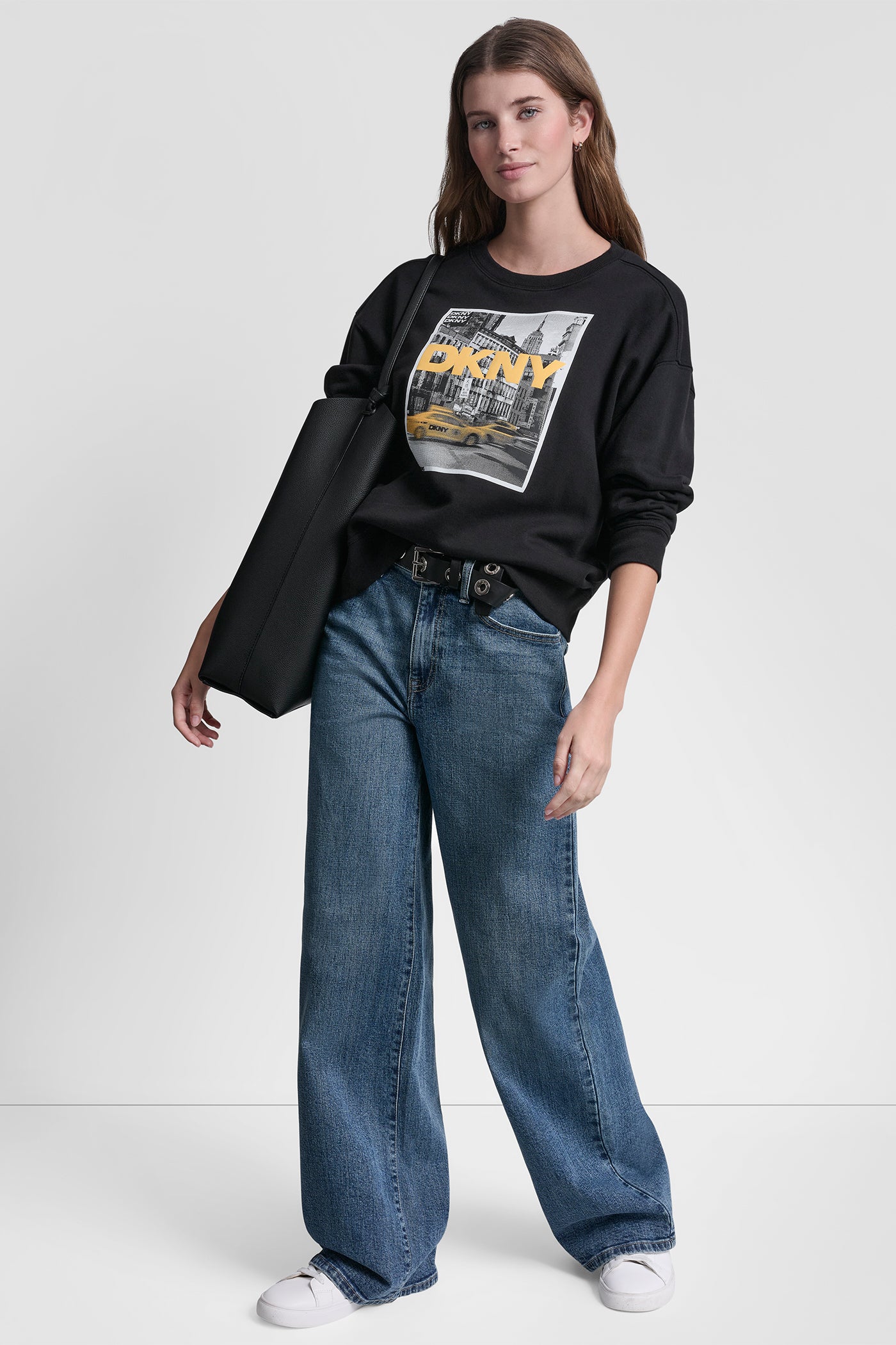 DKNY TAXI PHOTOREAL LOGO SWEATSHIRT VIEW 4