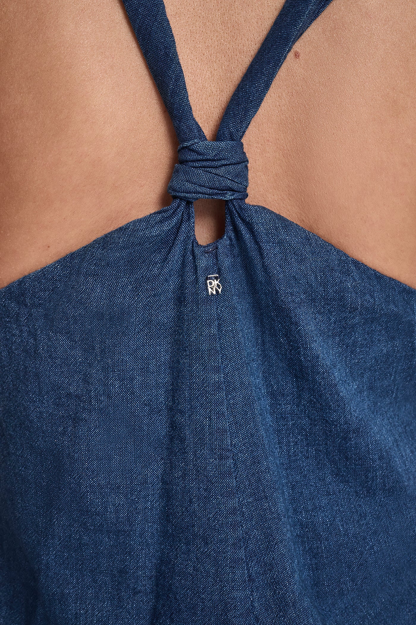 KNOTTED STRAP V-NECK MAXI DRESS VIEW 7 | Denim Destination