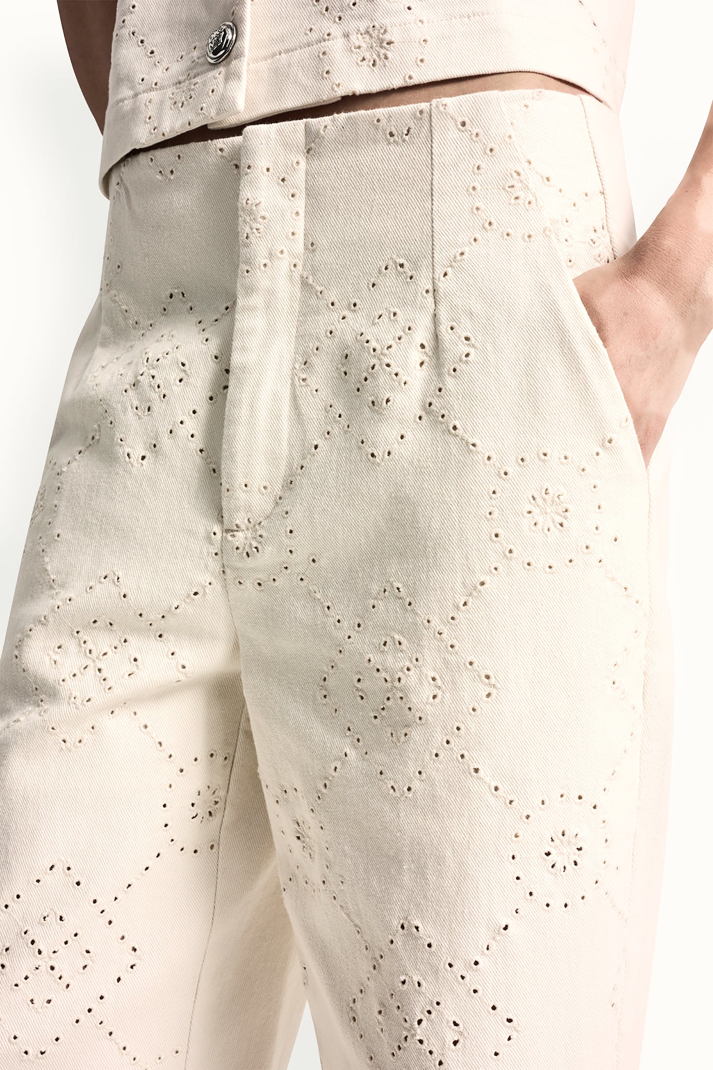HIGH-RISE TWILL WIDE LEG PANT VIEW 5 | Pants & Denim