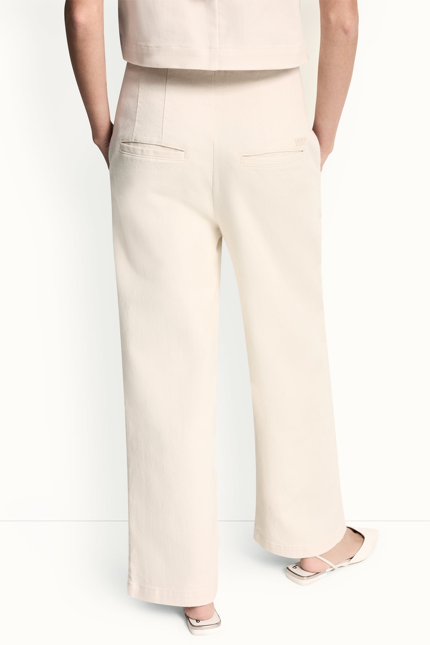 HIGH-RISE TWILL WIDE LEG PANT VIEW 3 | Pants & Denim