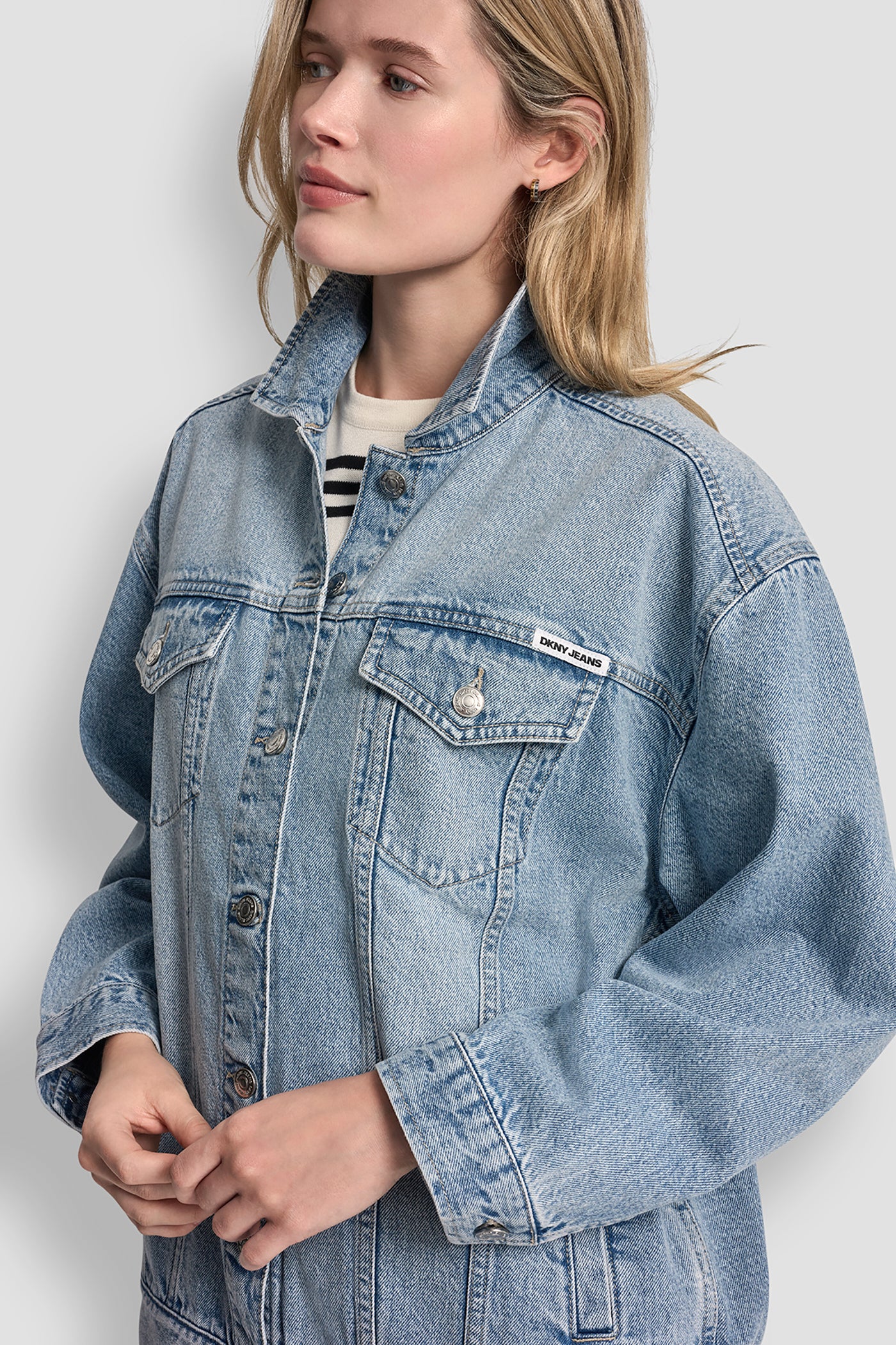 Oversized Trucker Jacket | Denim | DKNY