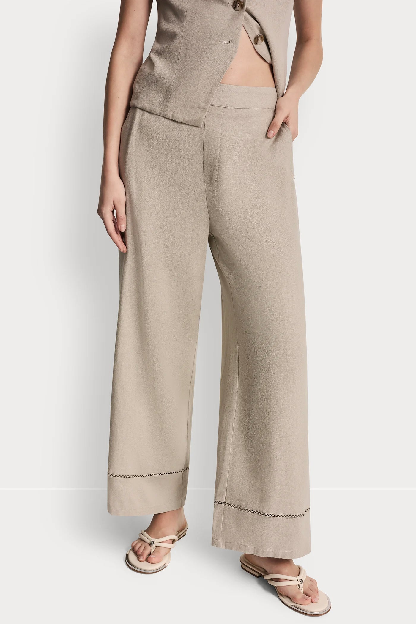 Pebble LINEN-BLEND PANT, VIEW 2 | Pants & Denim