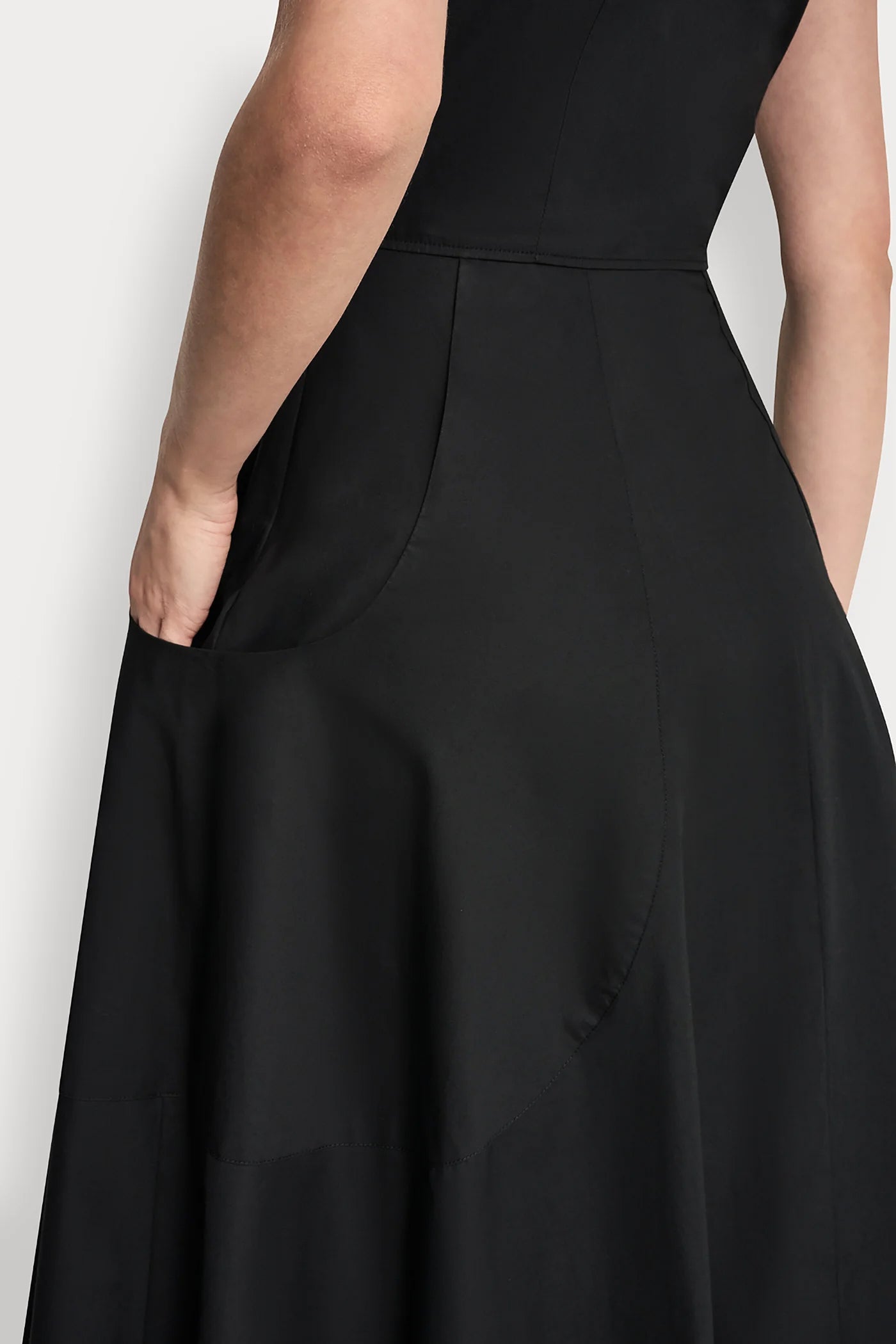POPLIN V-NECK MIDI DRESS VIEW 7 | DKNY JEANS