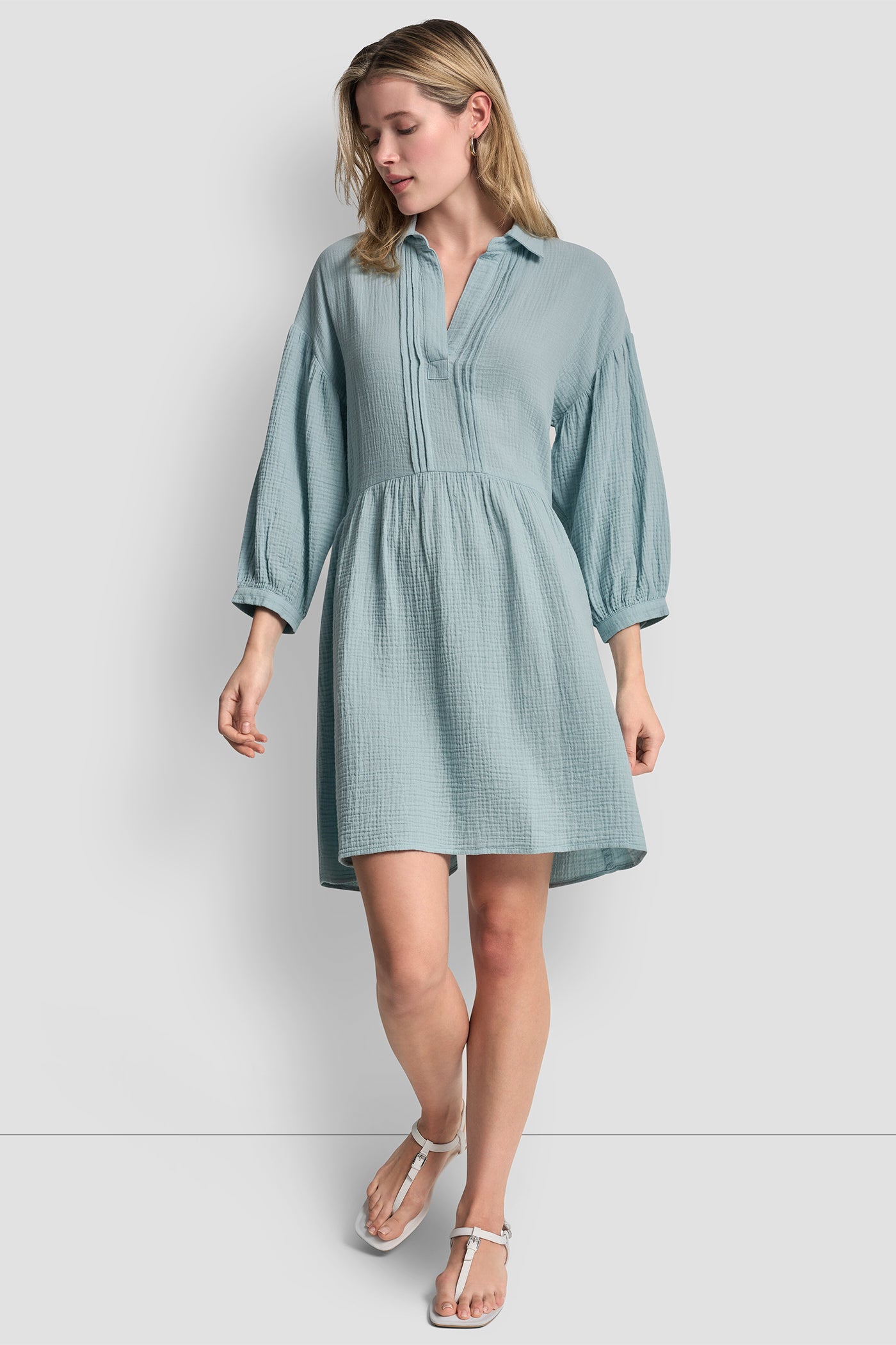GAUZE V-NECK DRESS VIEW 5 | Dresses & Jumpsuits