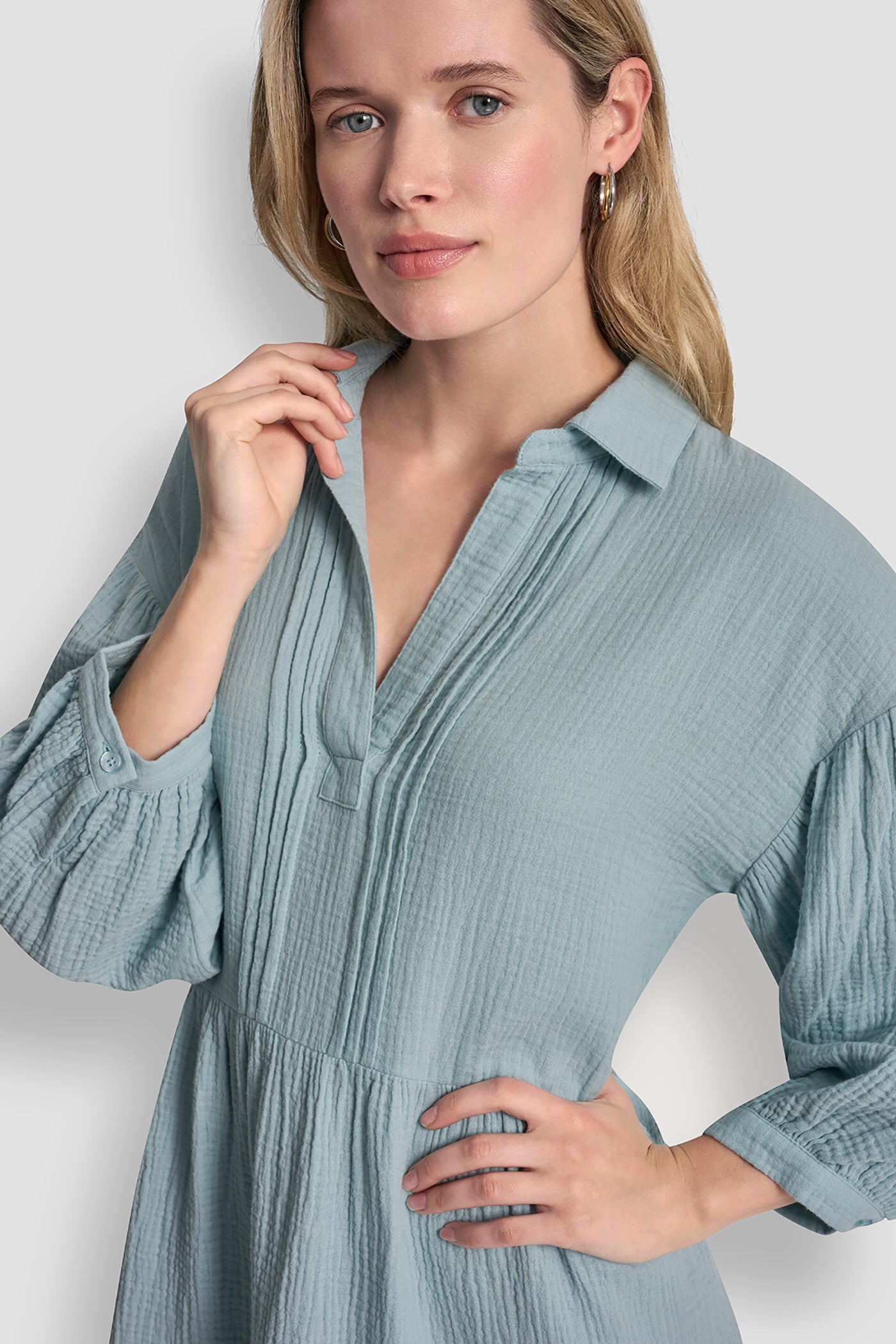 GAUZE V-NECK DRESS VIEW 6 | Dresses & Jumpsuits