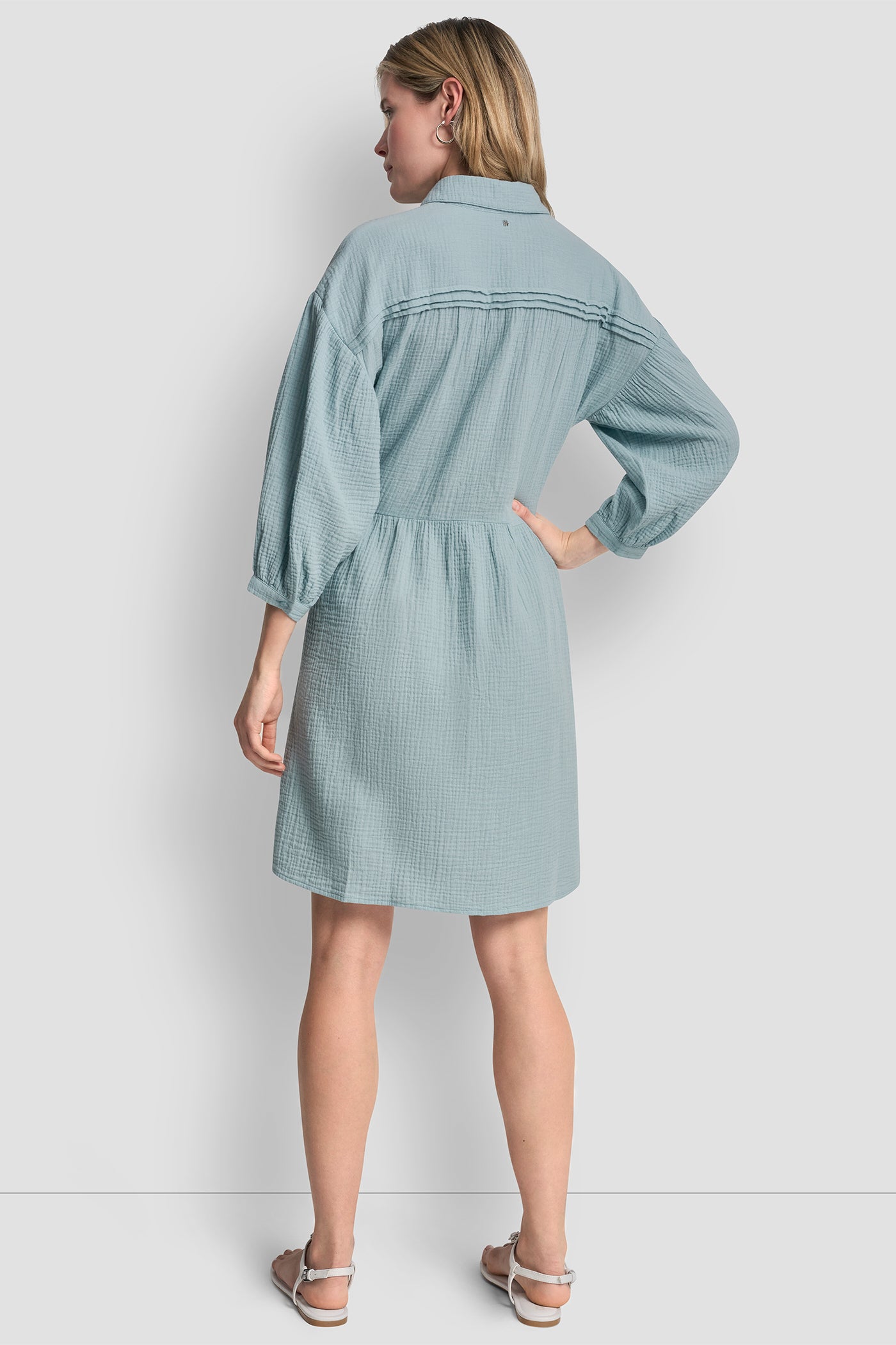 GAUZE V-NECK DRESS VIEW 3 | Dresses & Jumpsuits
