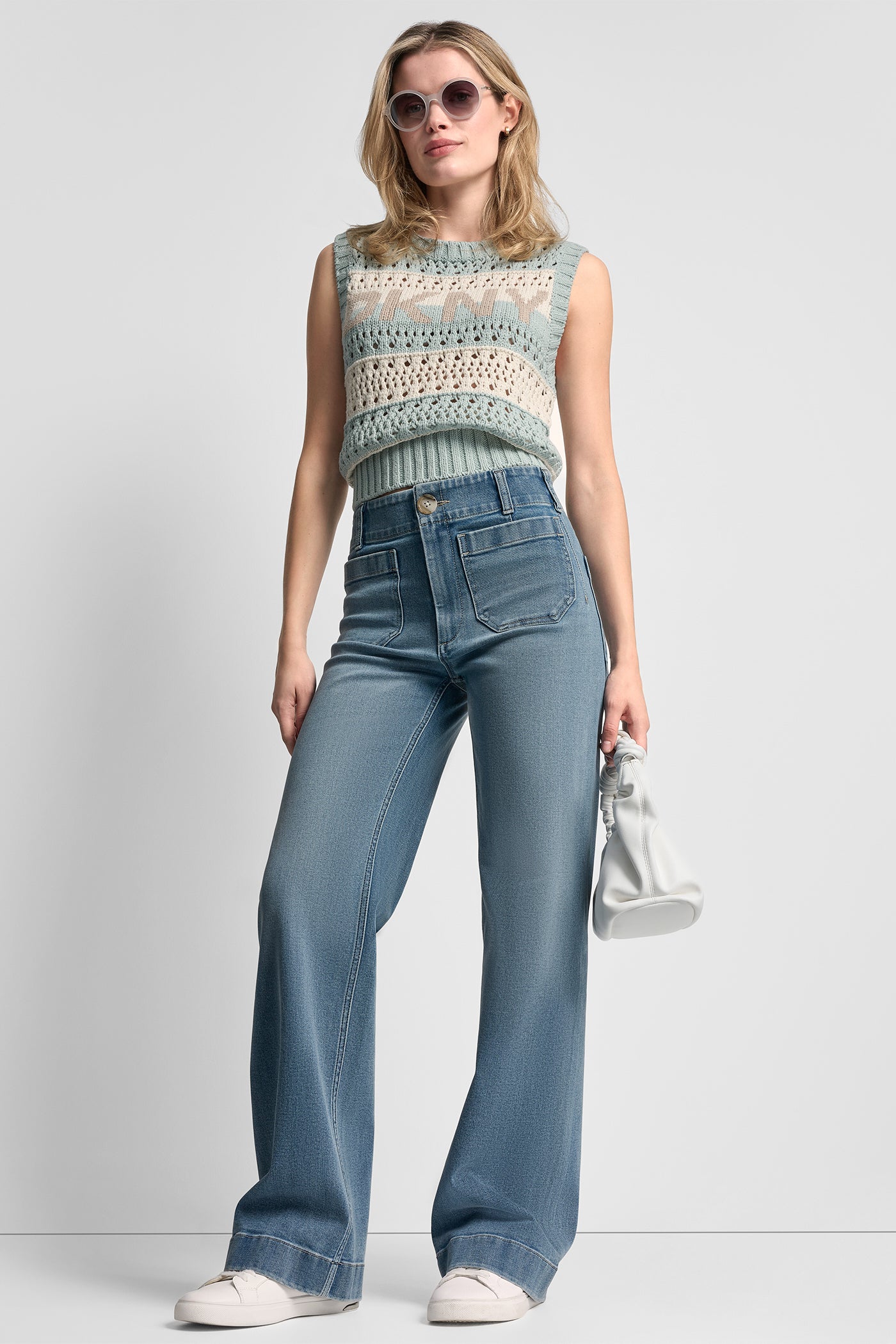 STRIPED POINTELLE STITCH SWEATER VIEW 6 | SPRING 2026