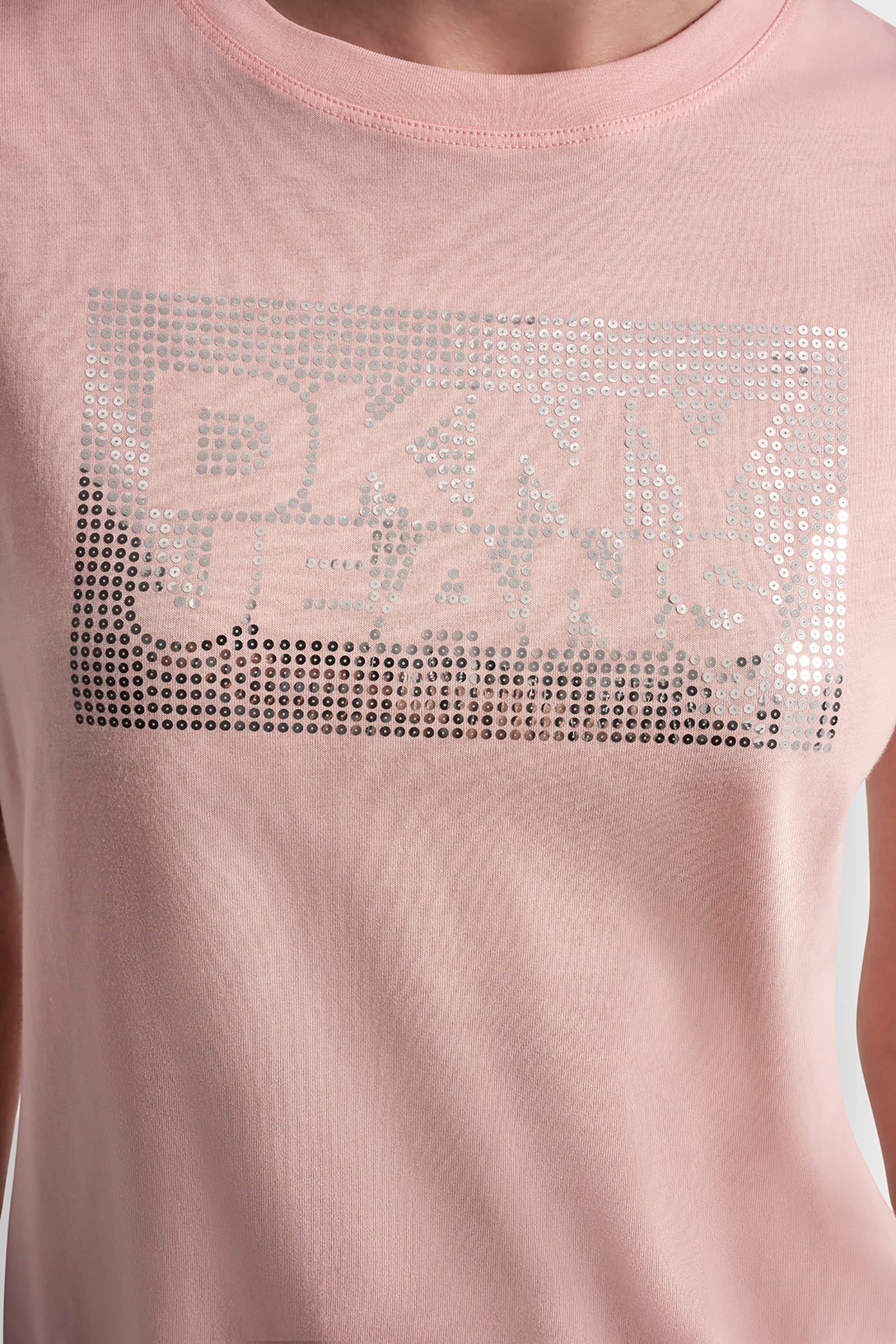 DKNY JEANS STACK LOGO RHINESTONE TEE VIEW 4 | SELECT STYLES