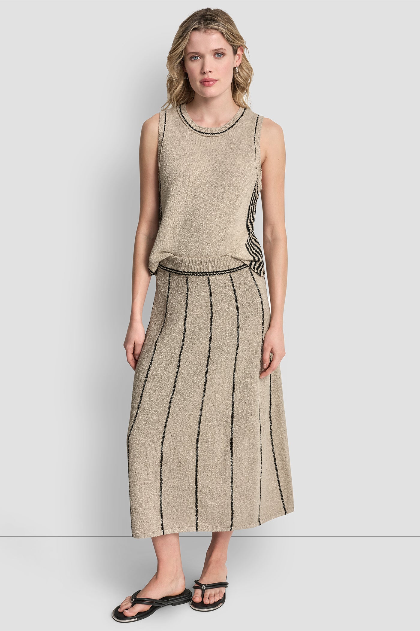 SLEEVELESS SWEATER WITH STRIPED DETAIL VIEW 6 | NEW NEUTRALS