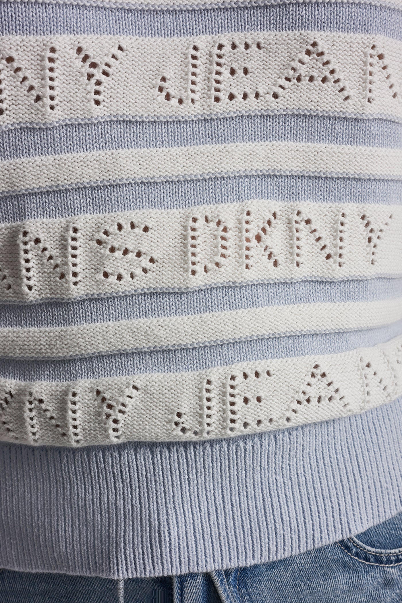 LOGO POINTELLE STRIPED SWEATER VIEW 7 | WOMEN'S SWEATERS & TOPS