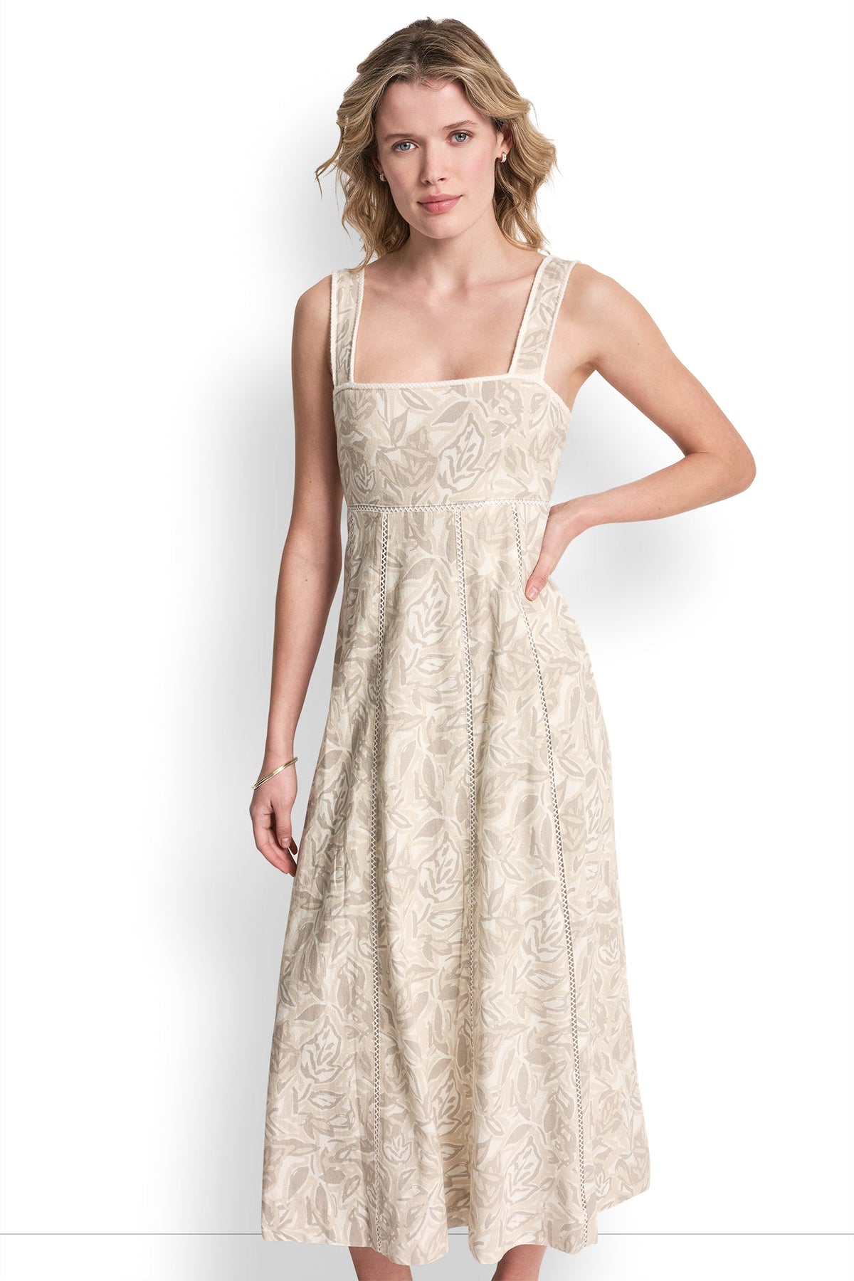 SEAMED TANK DRESS WITH TIE BACK VIEW 2