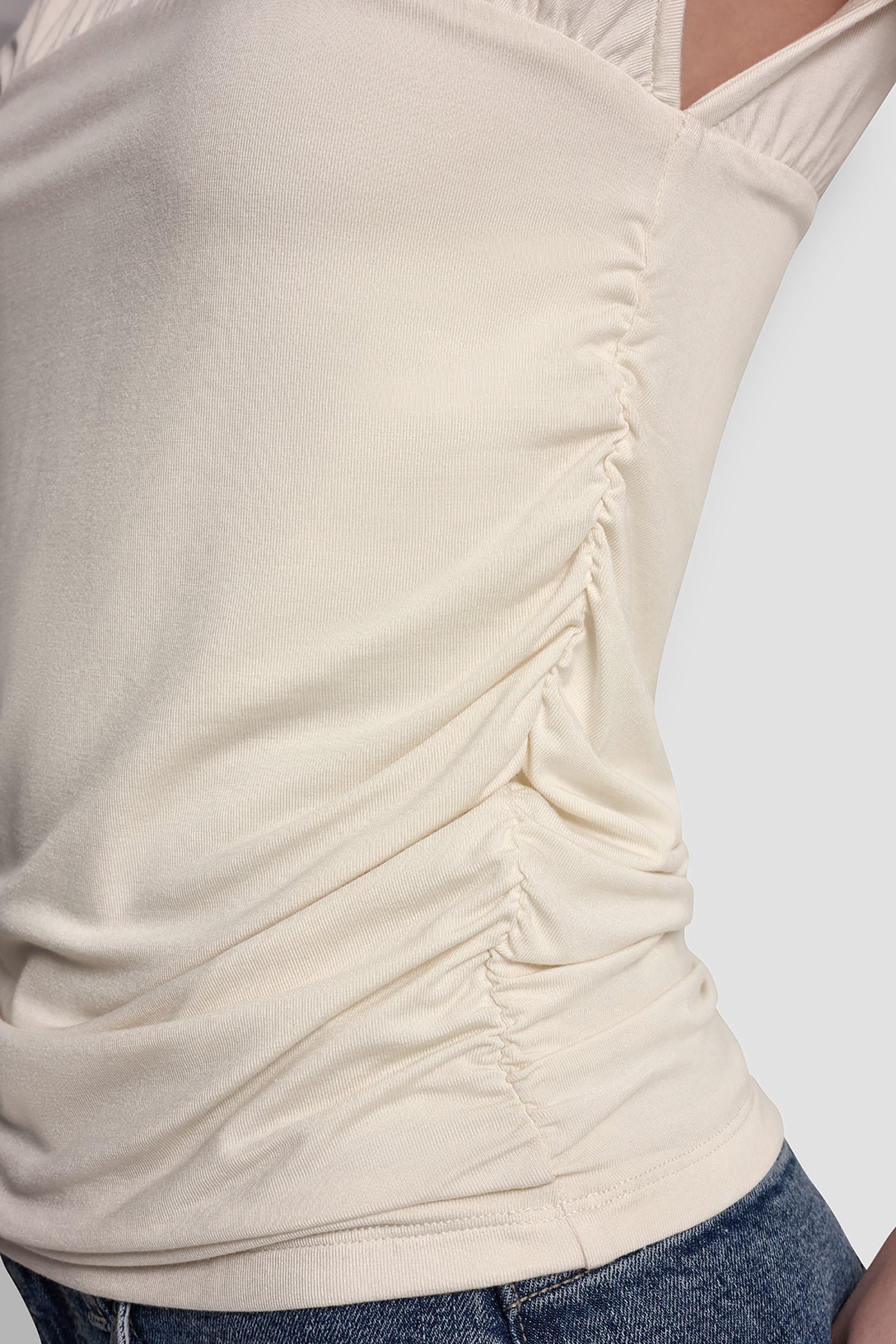 RUCHED BODICE SLEEVELESS TOP VIEW 5 | NEW NEUTRALS