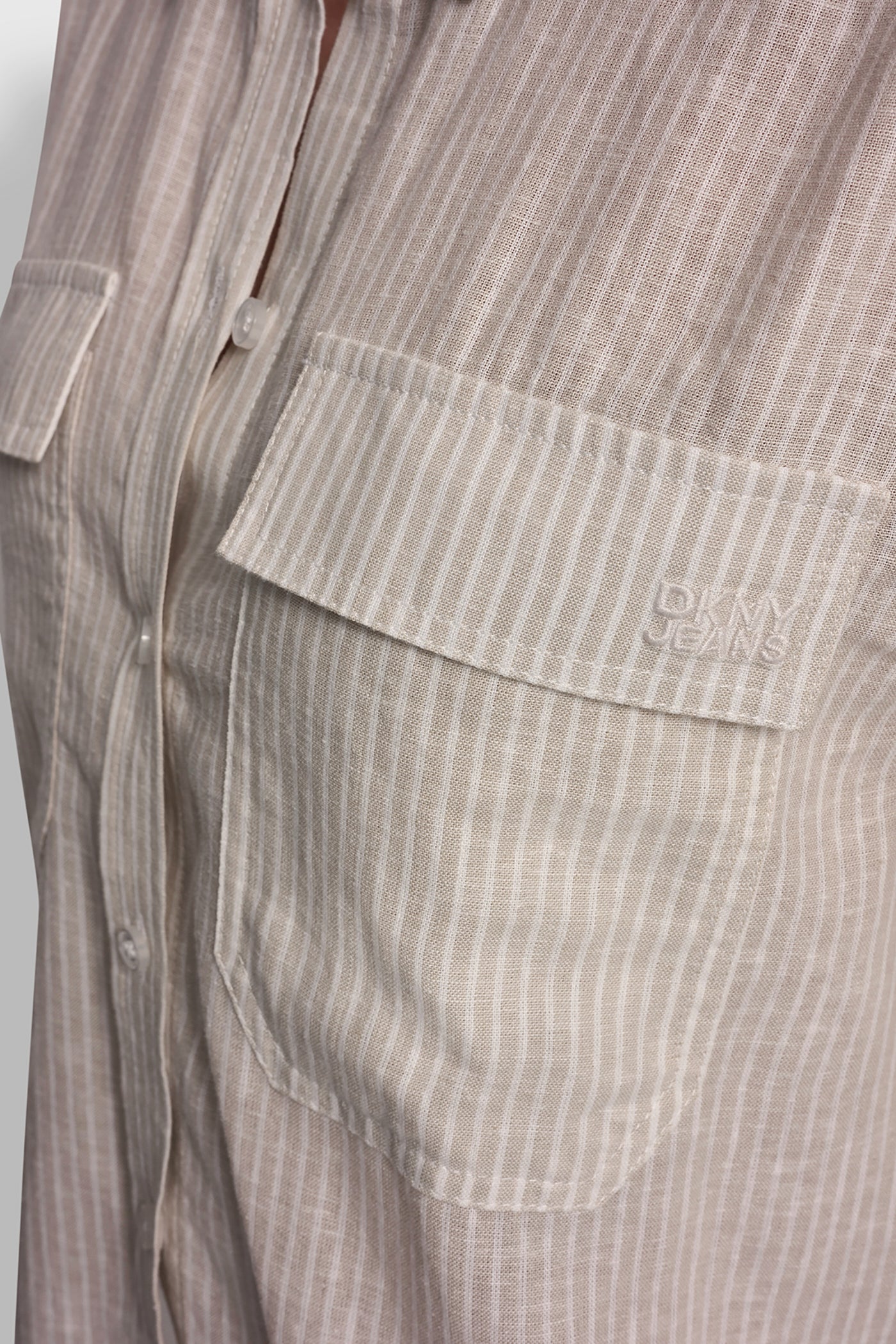 LINEN-BLEND BUTTON FRONT SHIRT VIEW 6 | New Arrivals