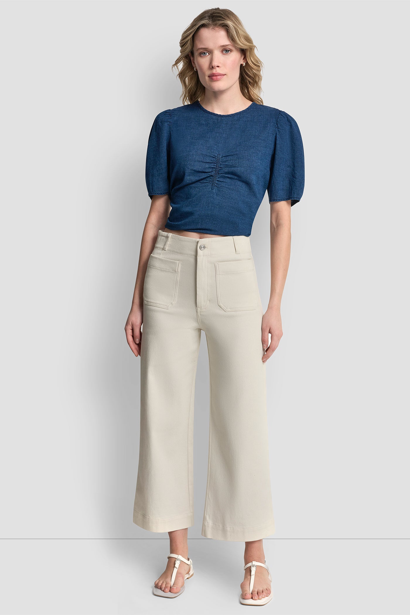 HIGH-RISE CROPPED WIDE LEG PANTS VIEW 4 | NEW NEUTRALS