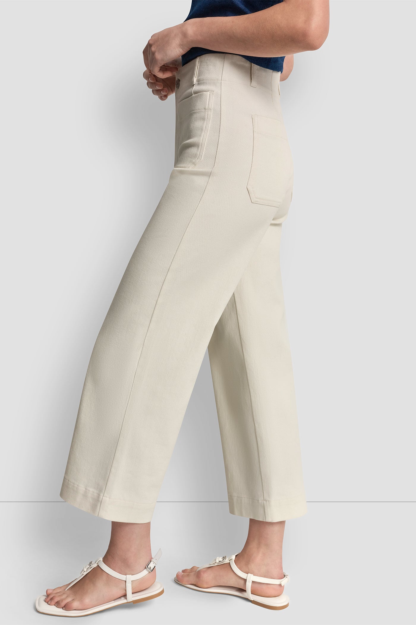 HIGH-RISE CROPPED WIDE LEG PANTS VIEW 3 | NEW NEUTRALS
