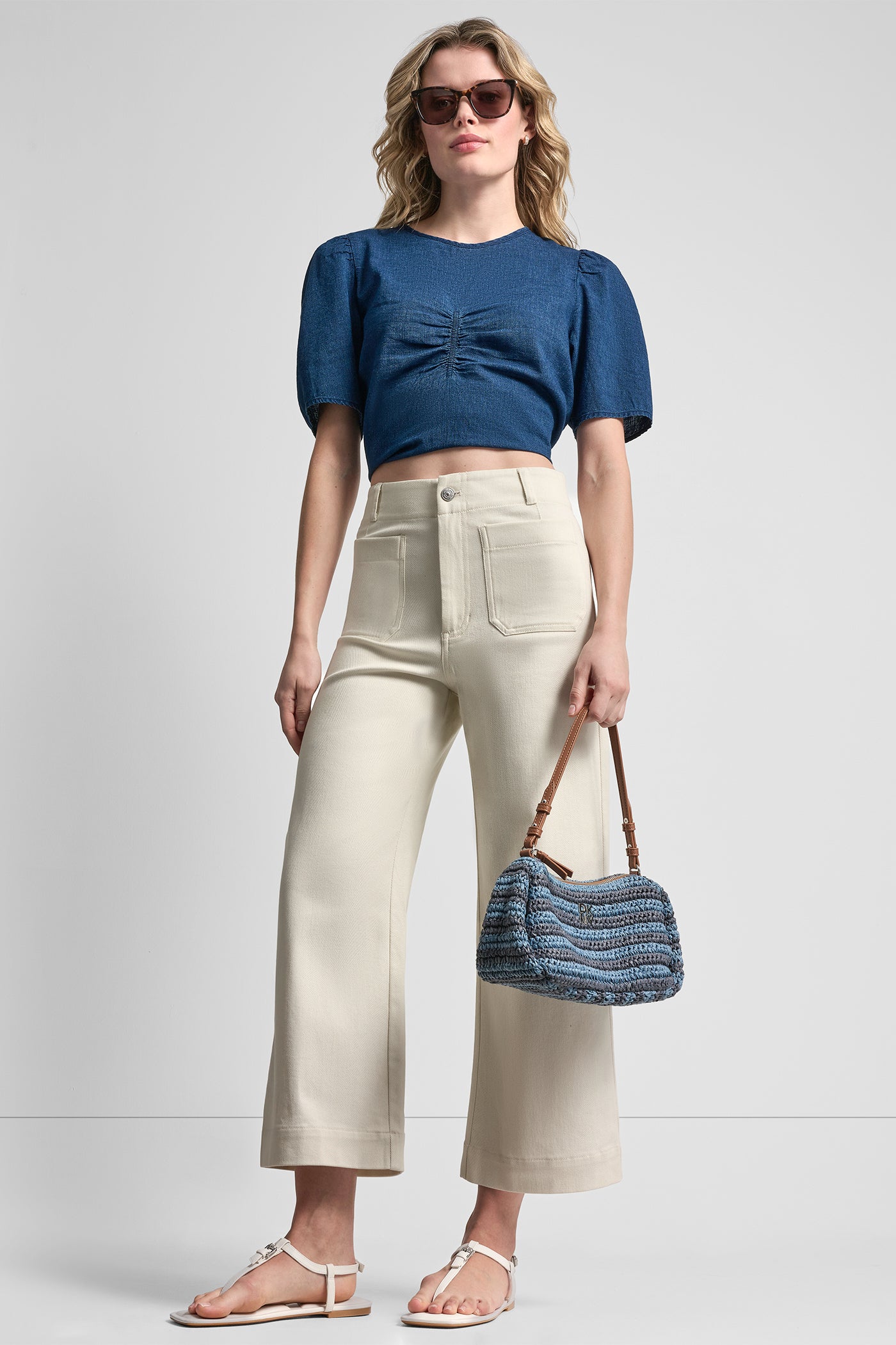 HIGH-RISE CROPPED WIDE LEG PANTS VIEW 6 | NEW NEUTRALS