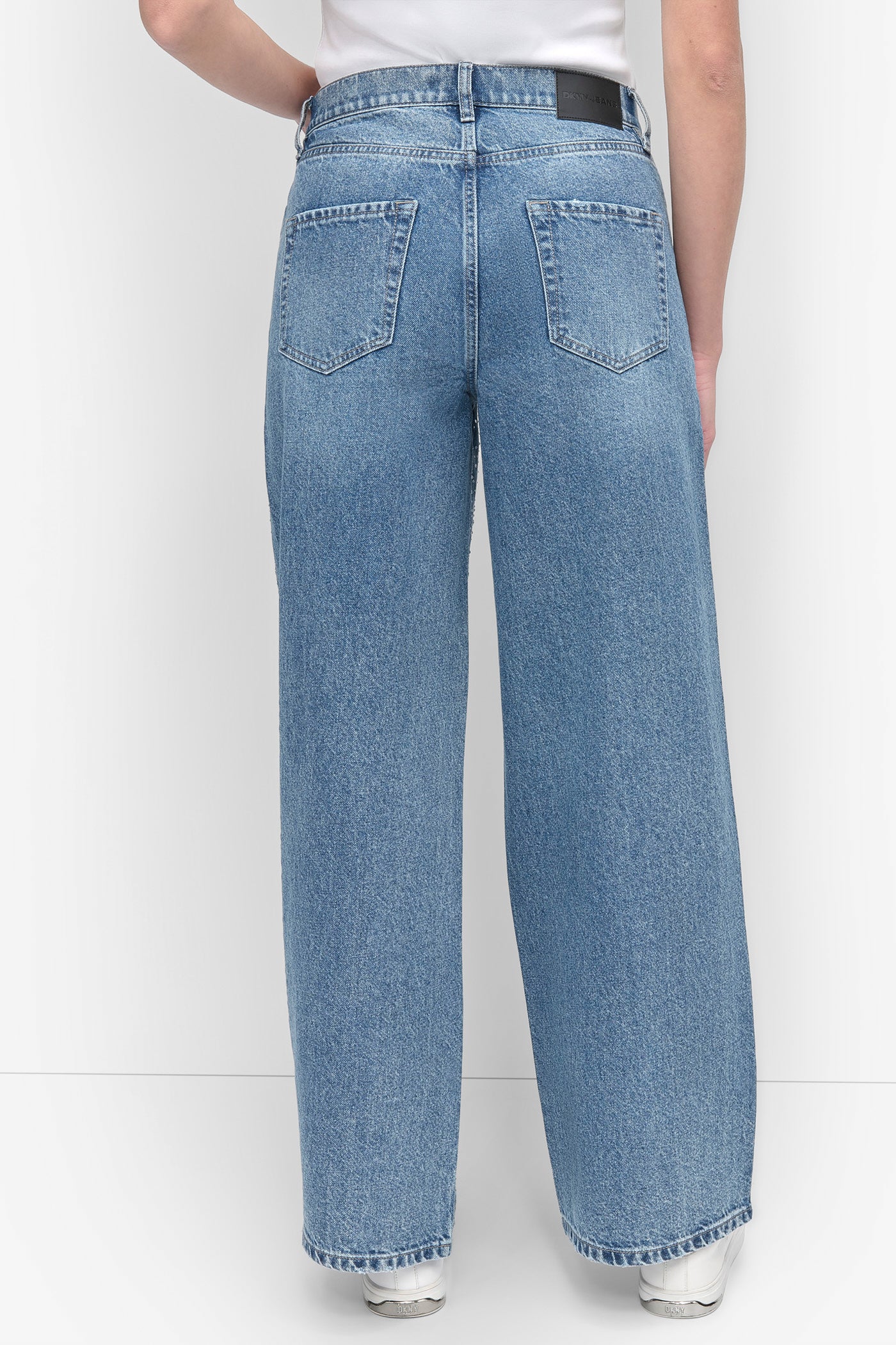 CEDAR STREET HIGH Rise Length WIDE LEG WITH RHINESTONE EMBELLISHMENT, BACK VIEW | Denim Destination