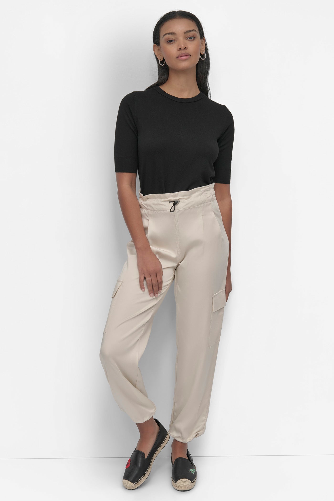 SOFT CARGO PANT WITH BUNGEE WAIST VIEW 5