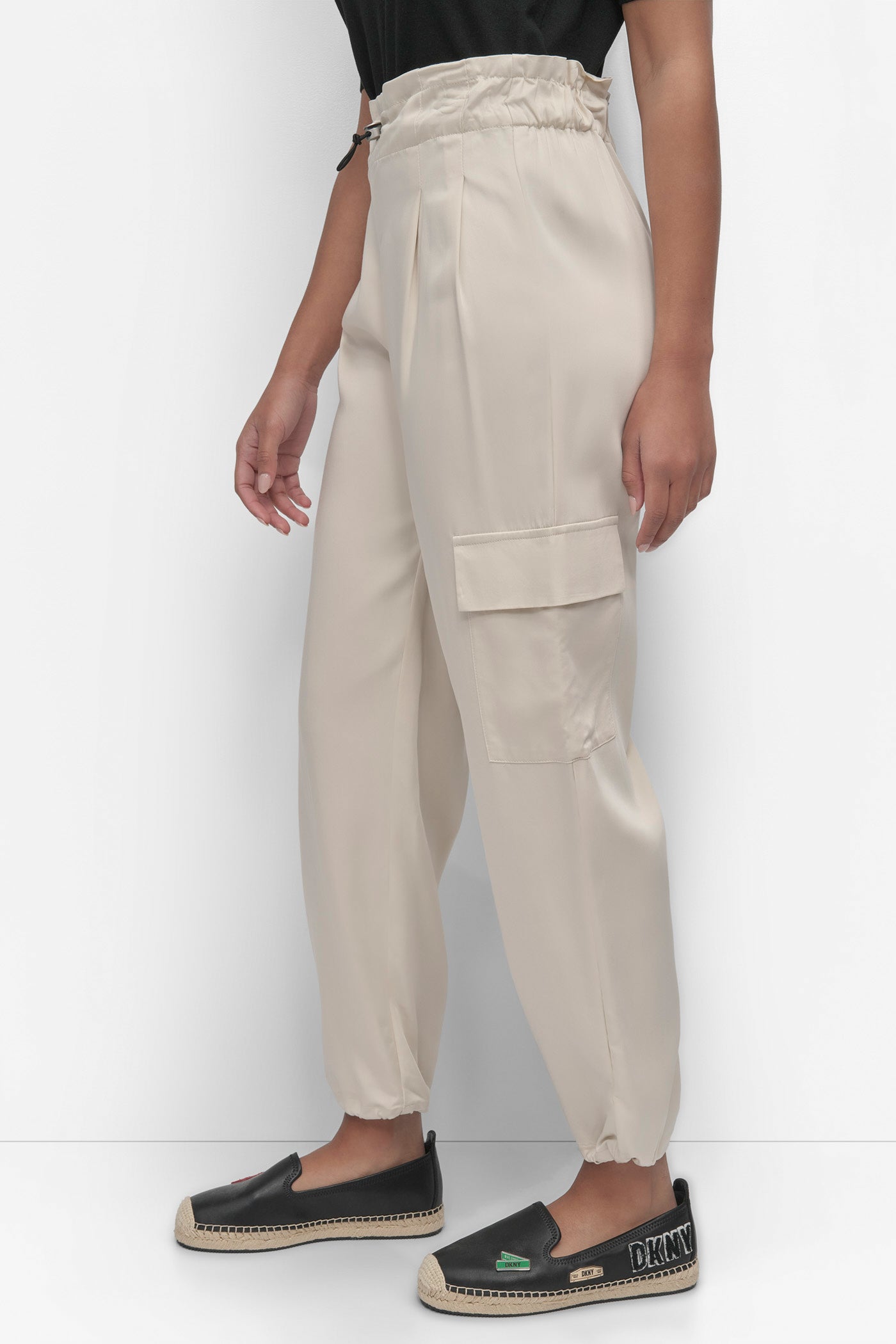 SOFT CARGO PANT WITH BUNGEE WAIST VIEW 3