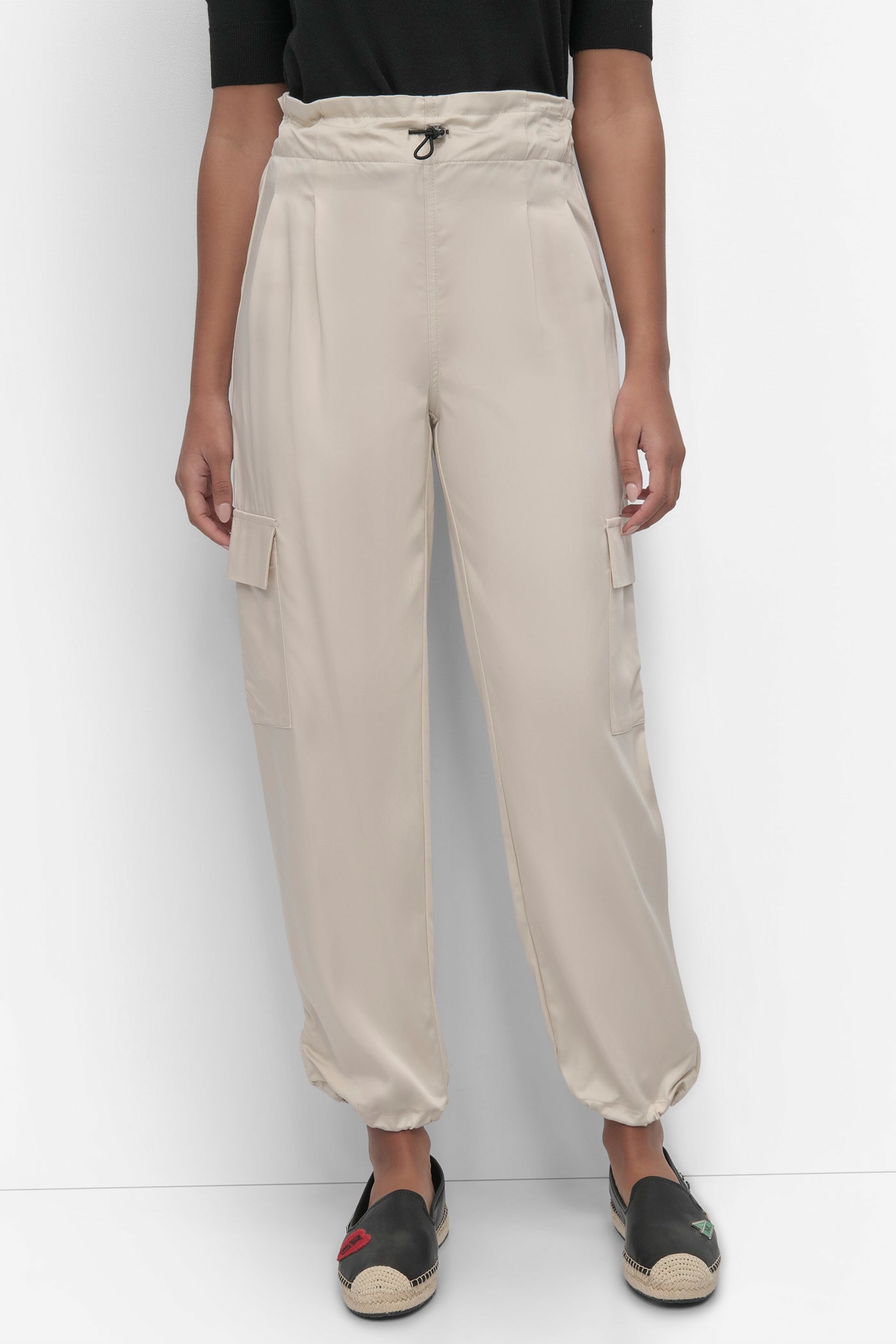 SOFT CARGO PANT WITH BUNGEE WAIST VIEW 1