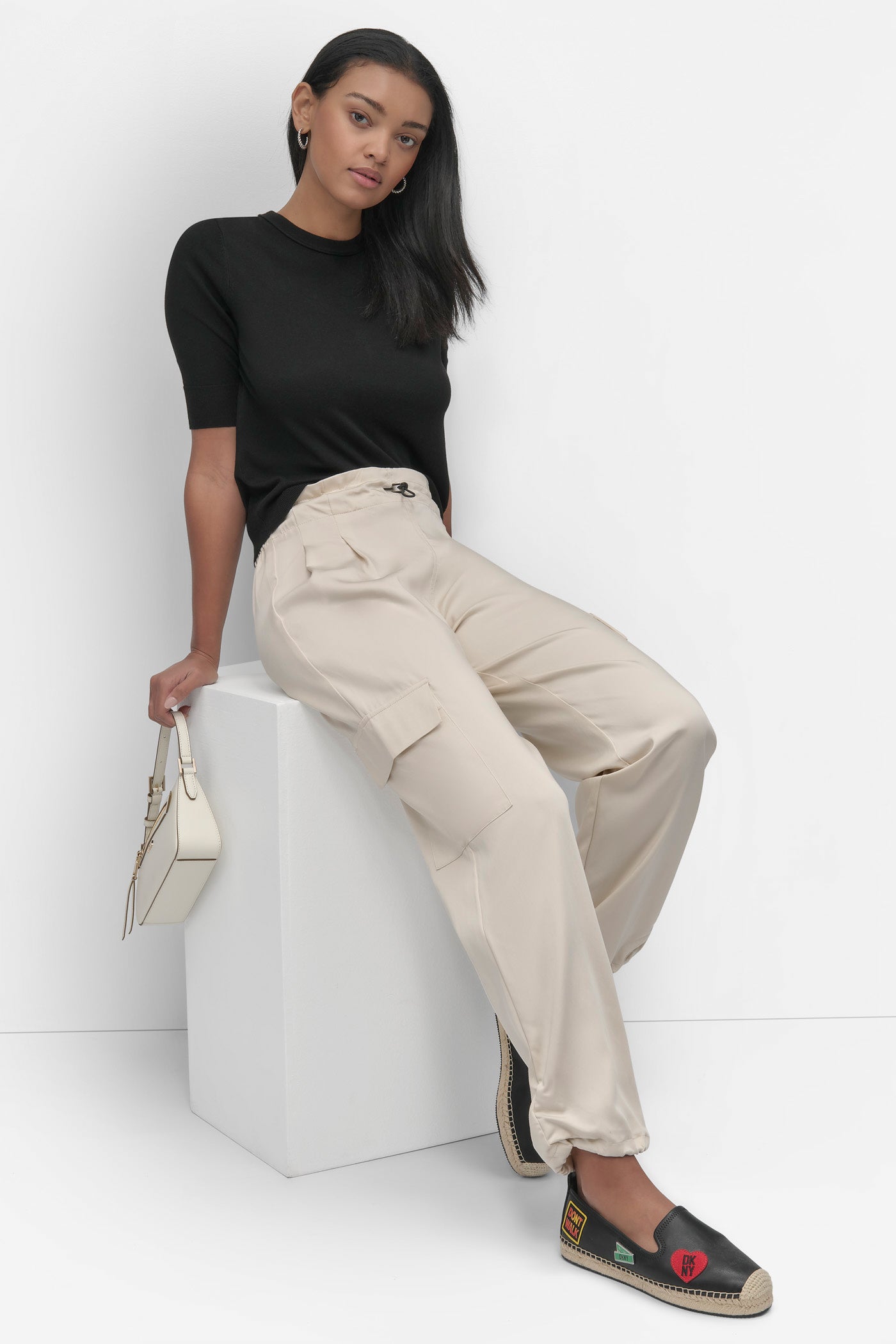 SOFT CARGO PANT WITH BUNGEE WAIST VIEW 6