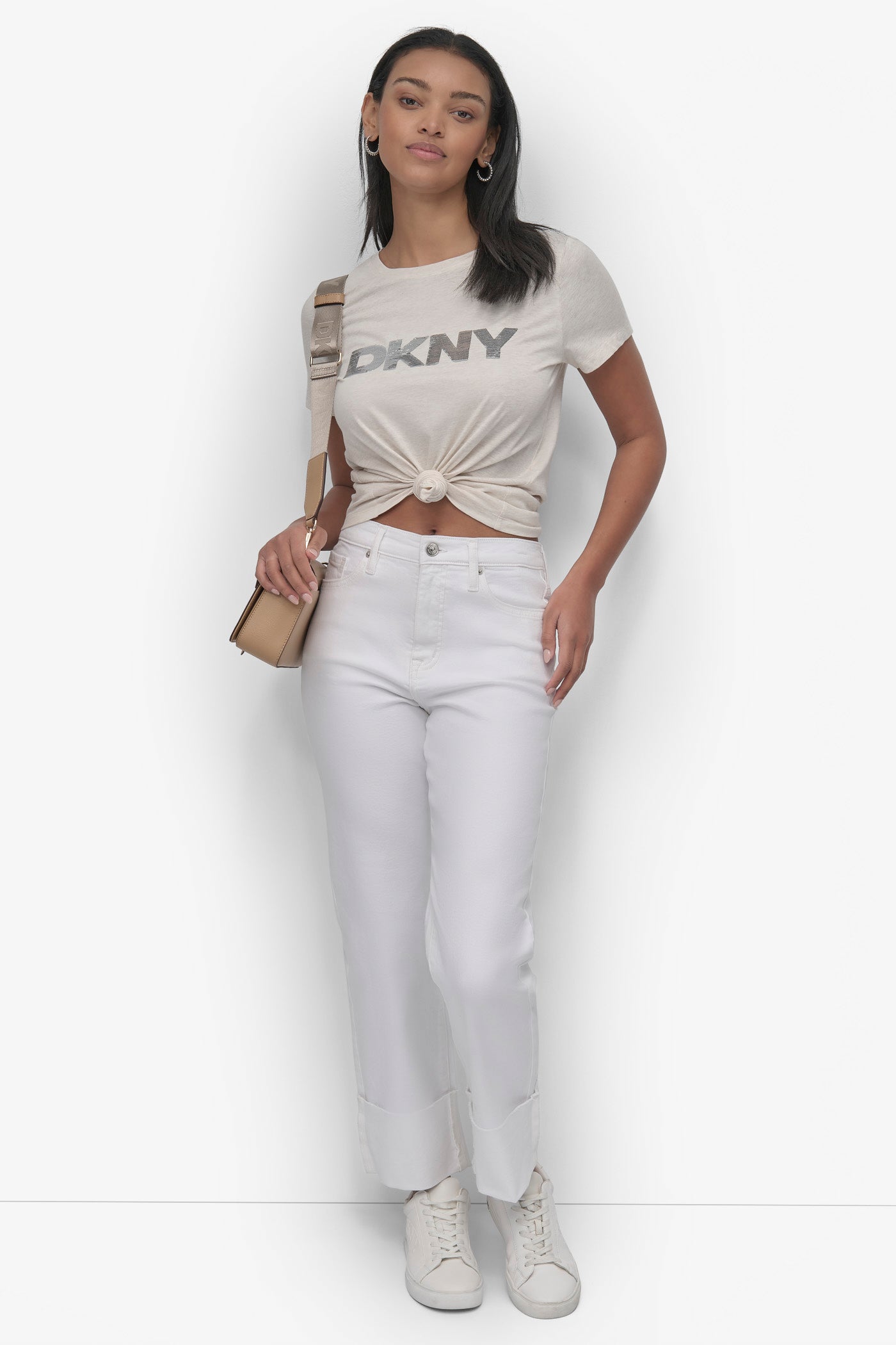 SEQUIN LOGO CREW NECK TEE VIEW 6