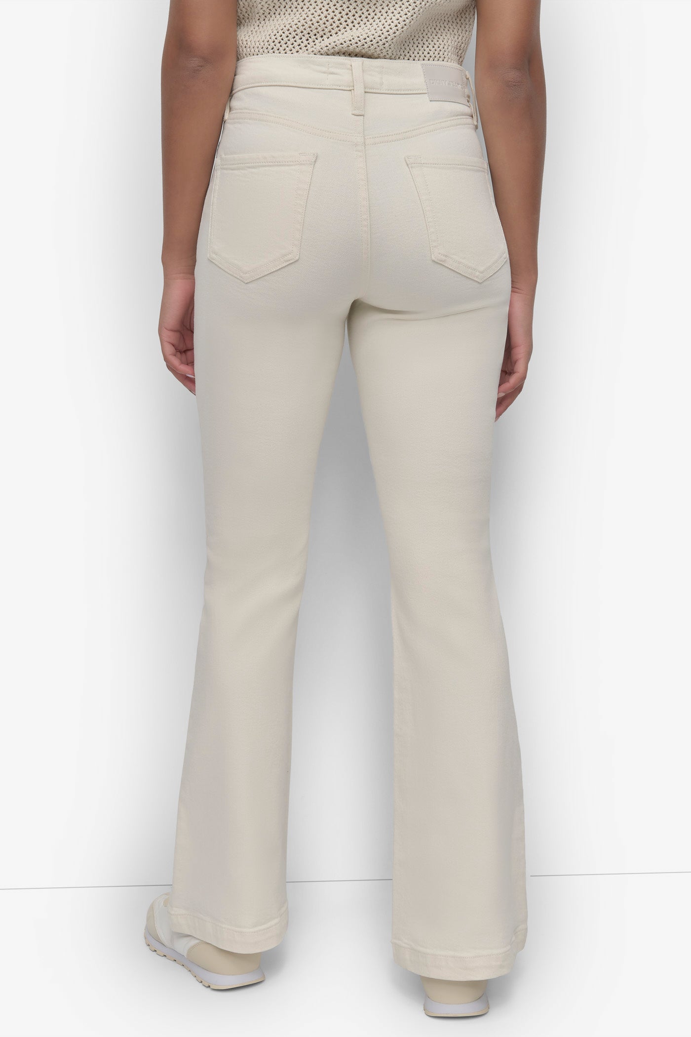 ECRU HIGH Rise Length FLARE, BACK VIEW | Denim Destination