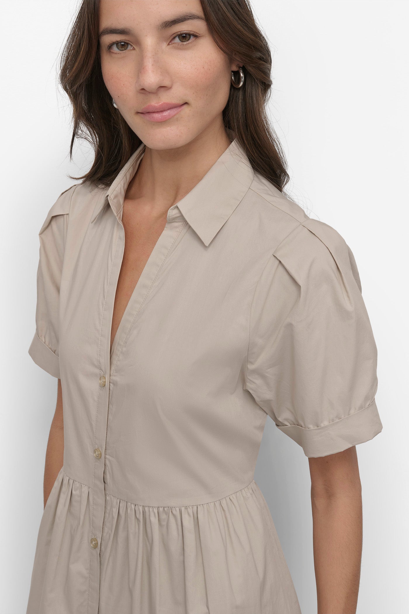 TIERED MIDI SHIRT DRESS VIEW 5 | SALE DRESSES