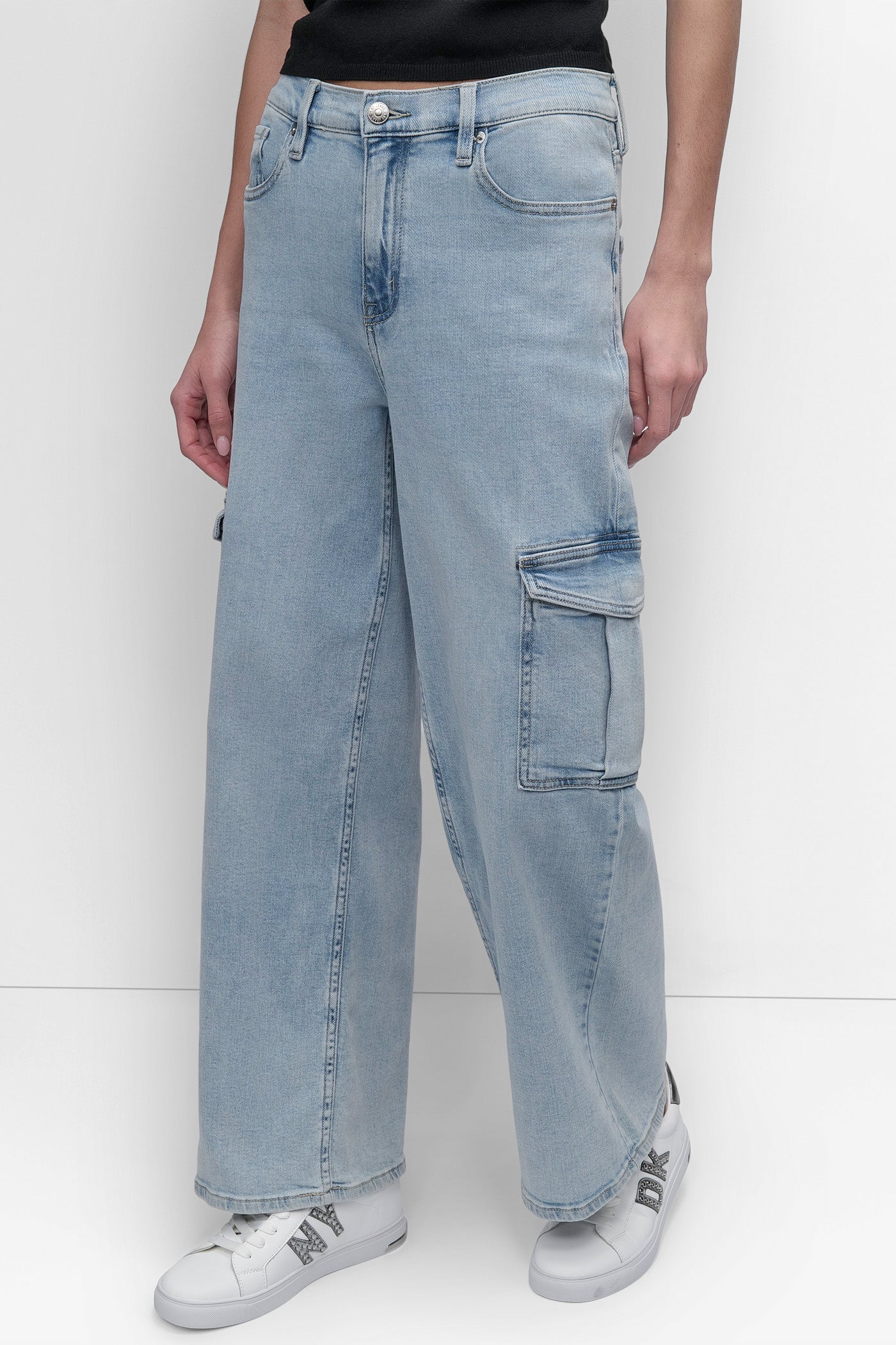 HIGH Rise Length WIDE LEG CARGO VIEW 4 | Denim Destination