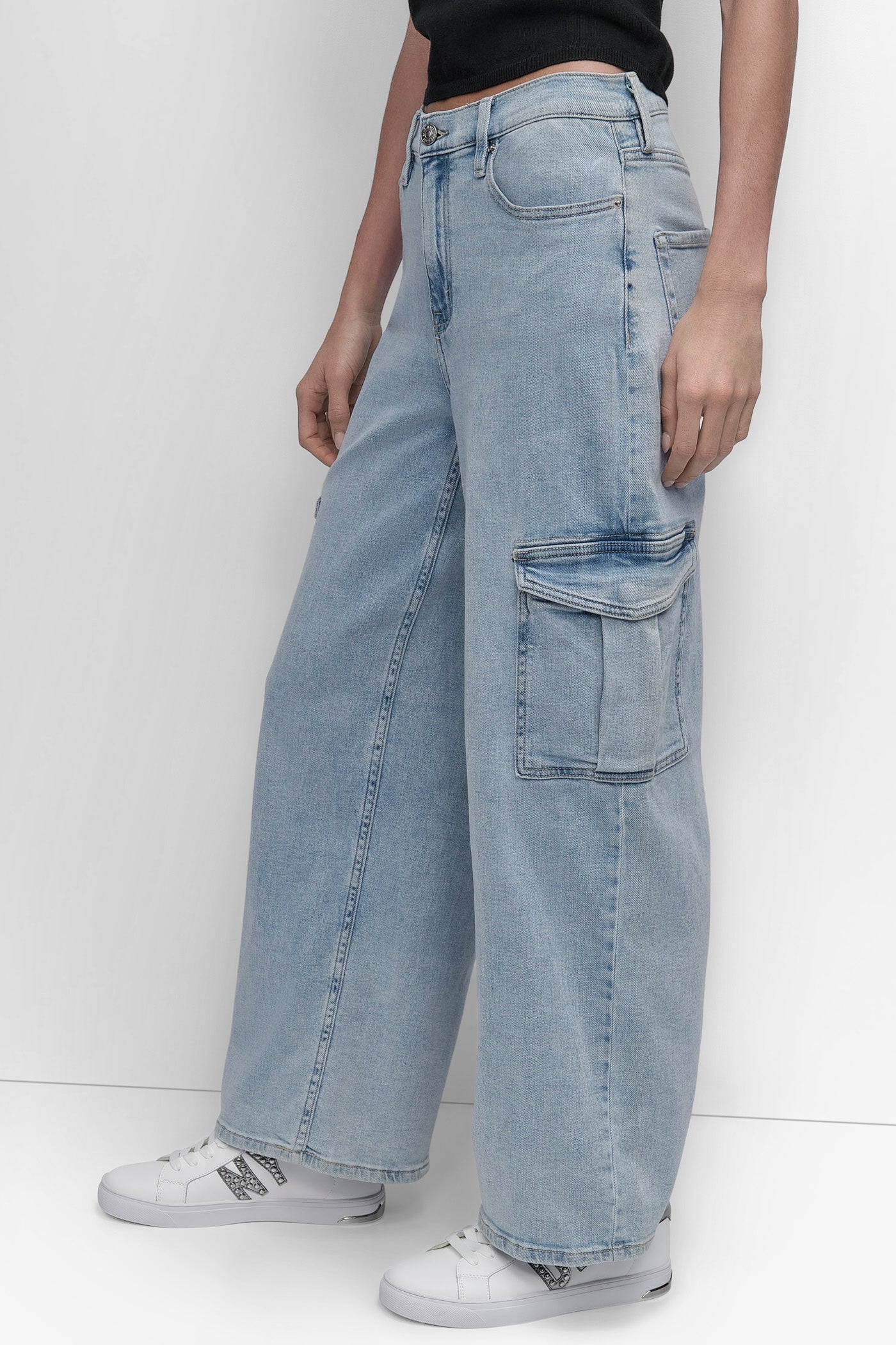HIGH Rise Length WIDE LEG CARGO VIEW 3 | Denim Destination