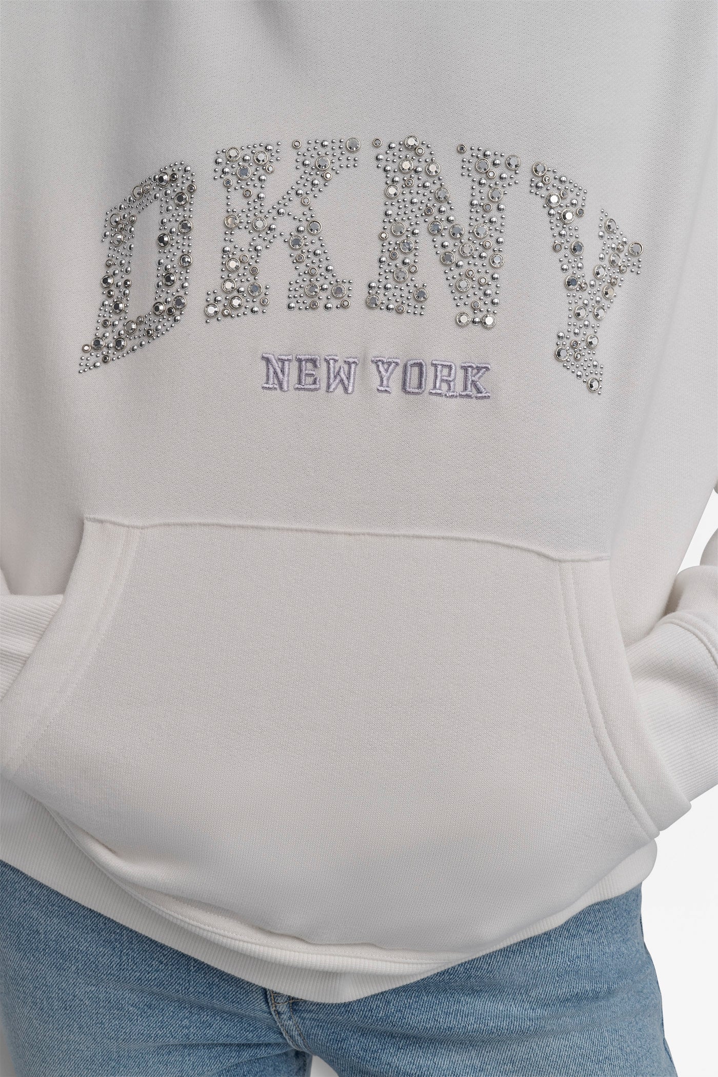 DKNY ARCHED DOME STUD SWEATSHIRT VIEW 6 | SALE TOPS AND SWEATERS