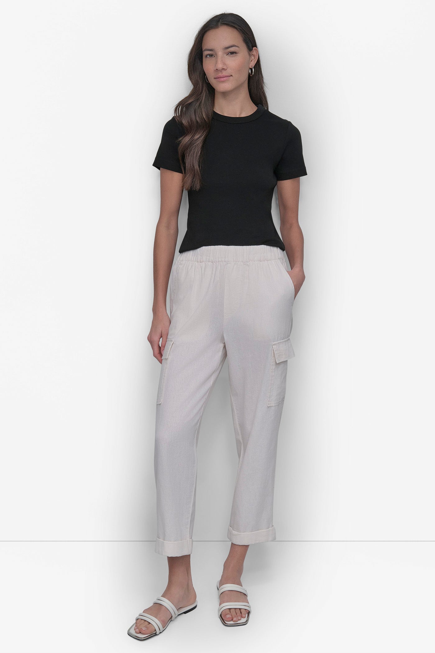 MIDRise Length CARGO PANTS WITH ELASTICATED VIEW 8 | Clothing