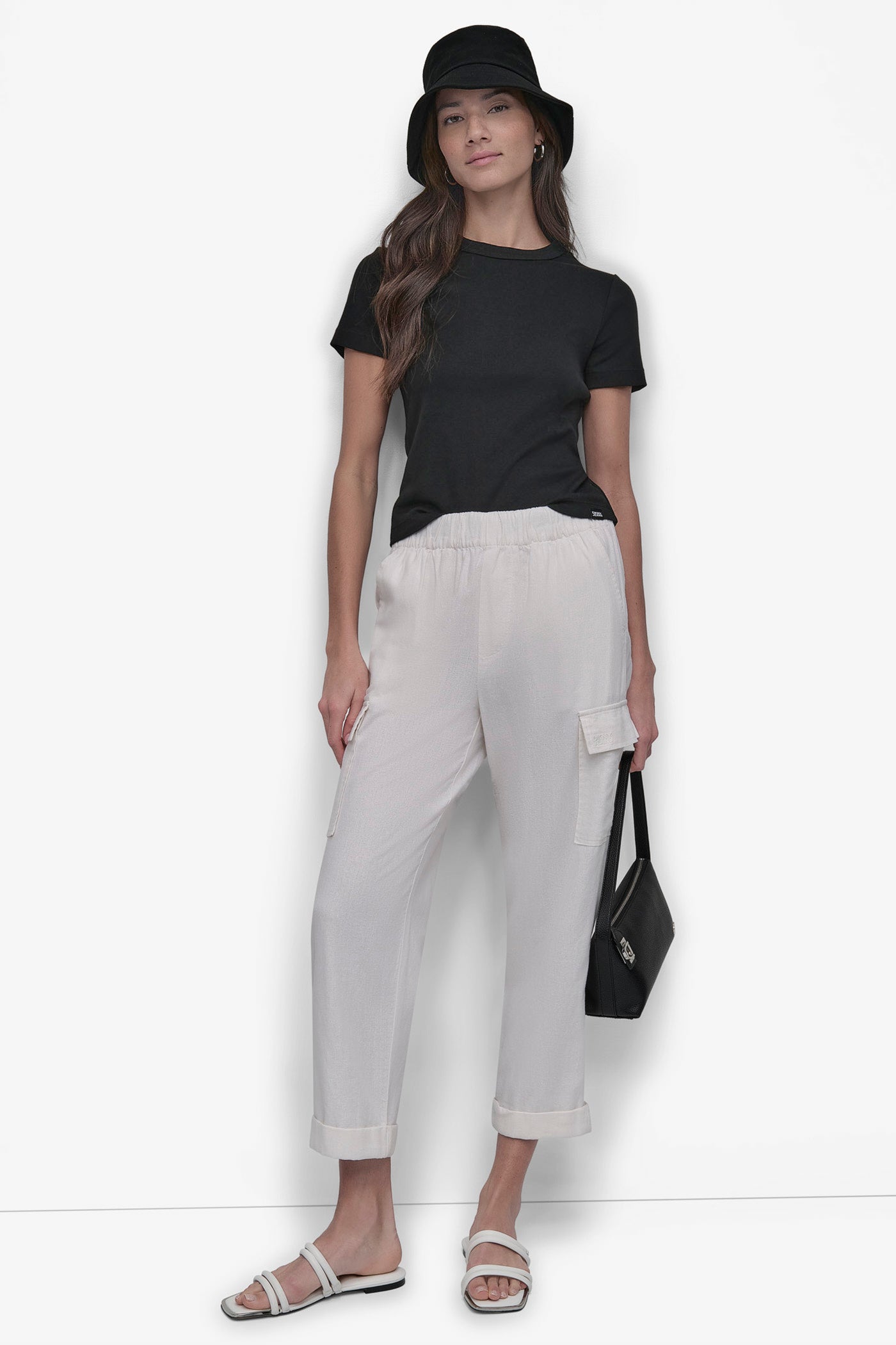 MIDRise Length CARGO PANTS WITH ELASTICATED VIEW 7 | Clothing