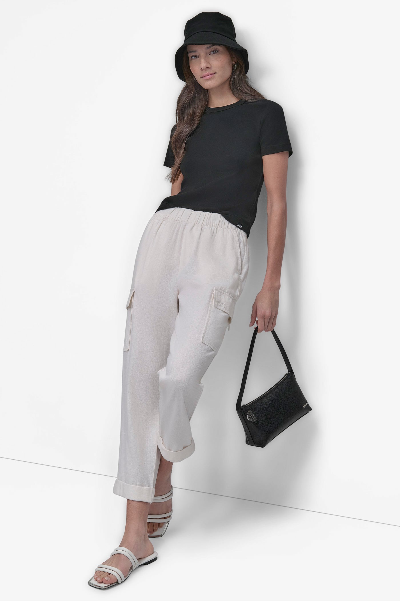 MIDRise Length CARGO PANTS WITH ELASTICATED VIEW 6 | Clothing