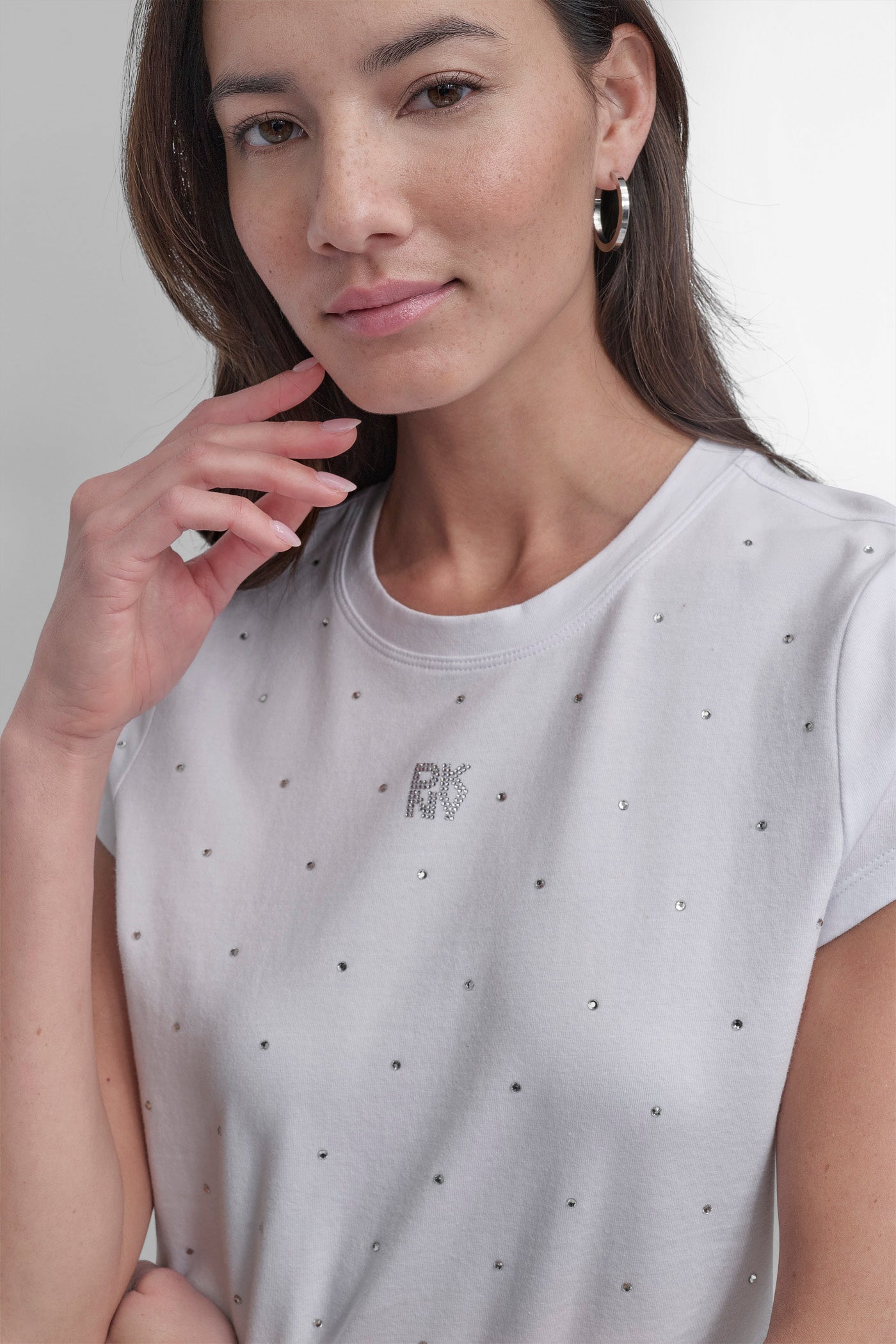CRYSTAL EMBELLISHED LOGO TEE VIEW 4 | Sport Essentials