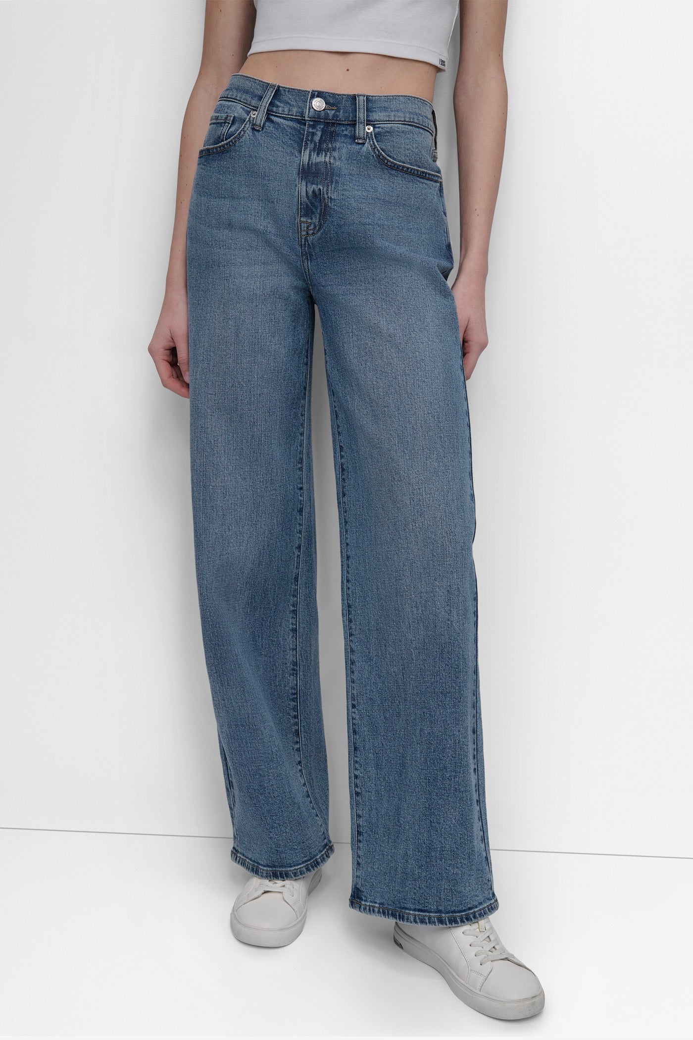 Westside HIGH-RISE TAILORED WIDE LEG JEAN, FRONT VIEW | New clothing