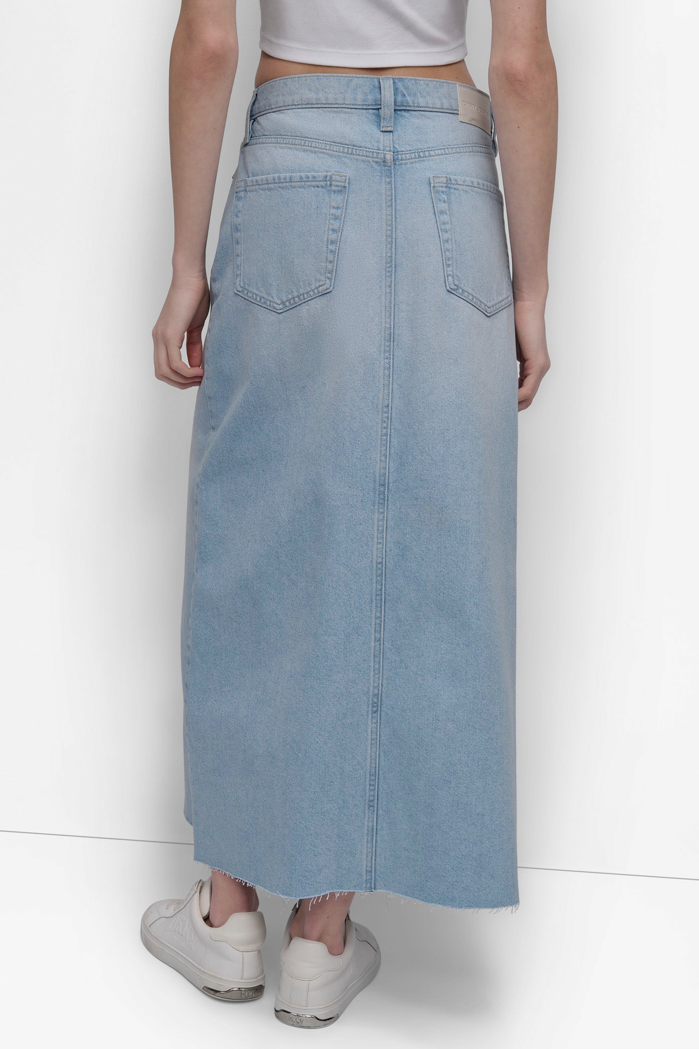 Warren HIGH RISE A-LINE MAXI SKIRT, BACK VIEW | Denim Destination