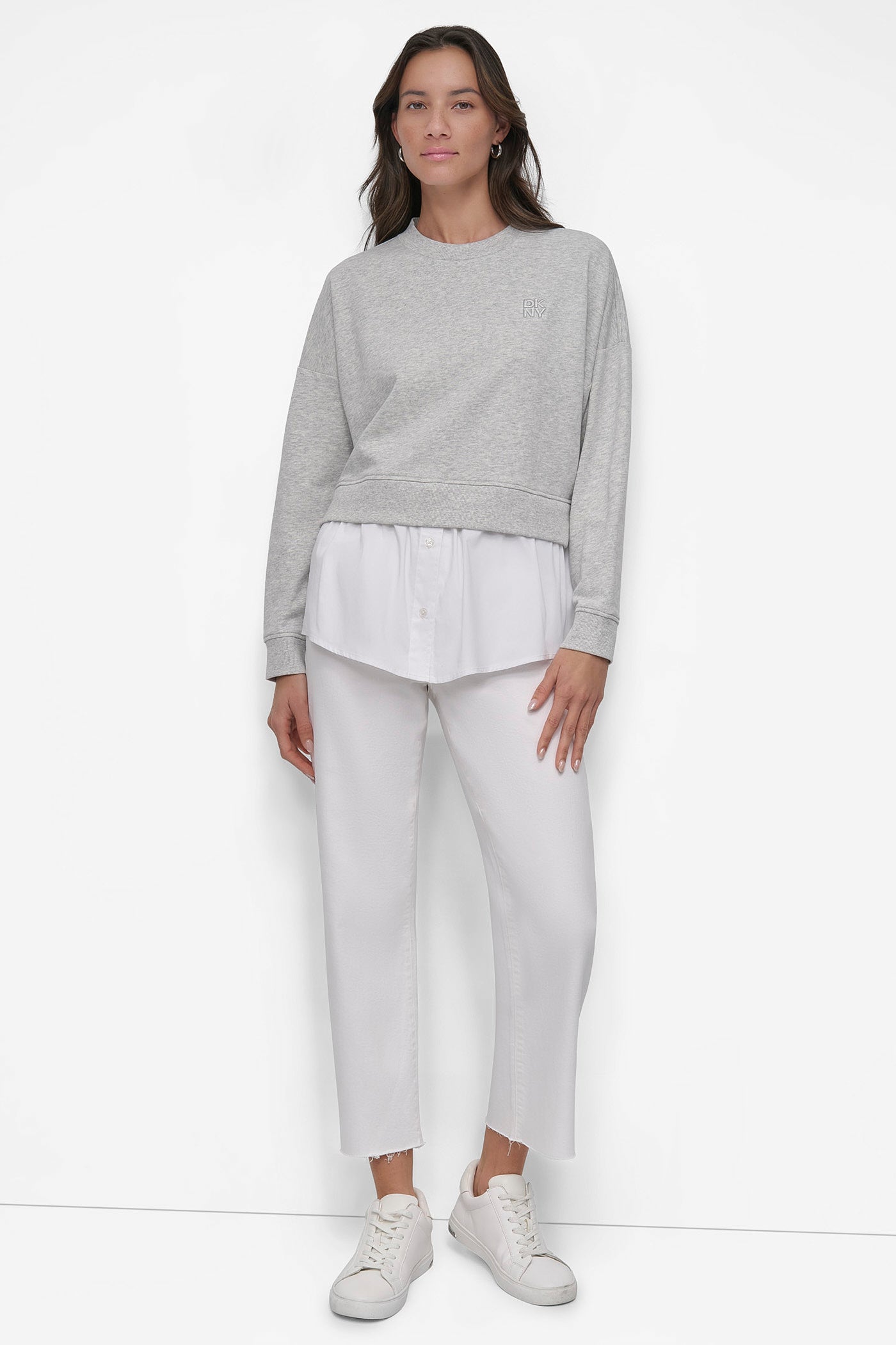 SWEATSHIRT WITH POPLIN SHIRT VIEW 5