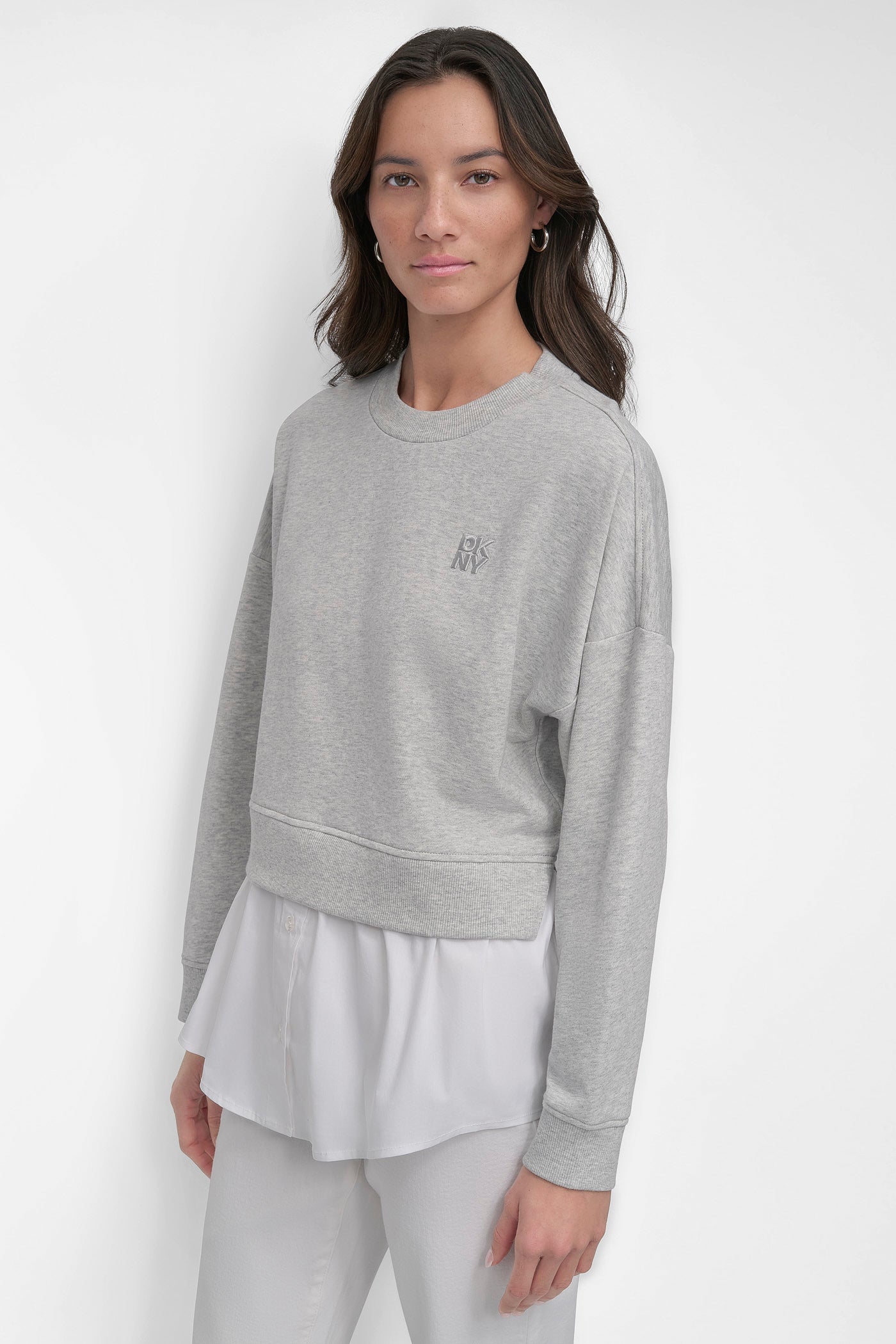 SWEATSHIRT WITH POPLIN SHIRT VIEW 3