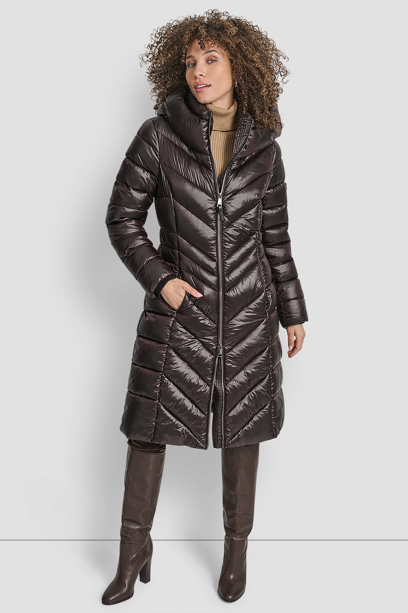 FULL LENGTH HOODED PUFFER VIEW 7 | DKNY Promo