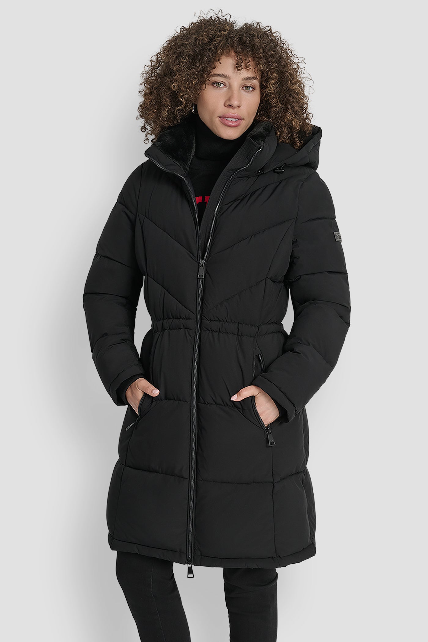 Black SHORT PUFFER JACKET, VIEW 1 | WOMENS COATS & JACKETS