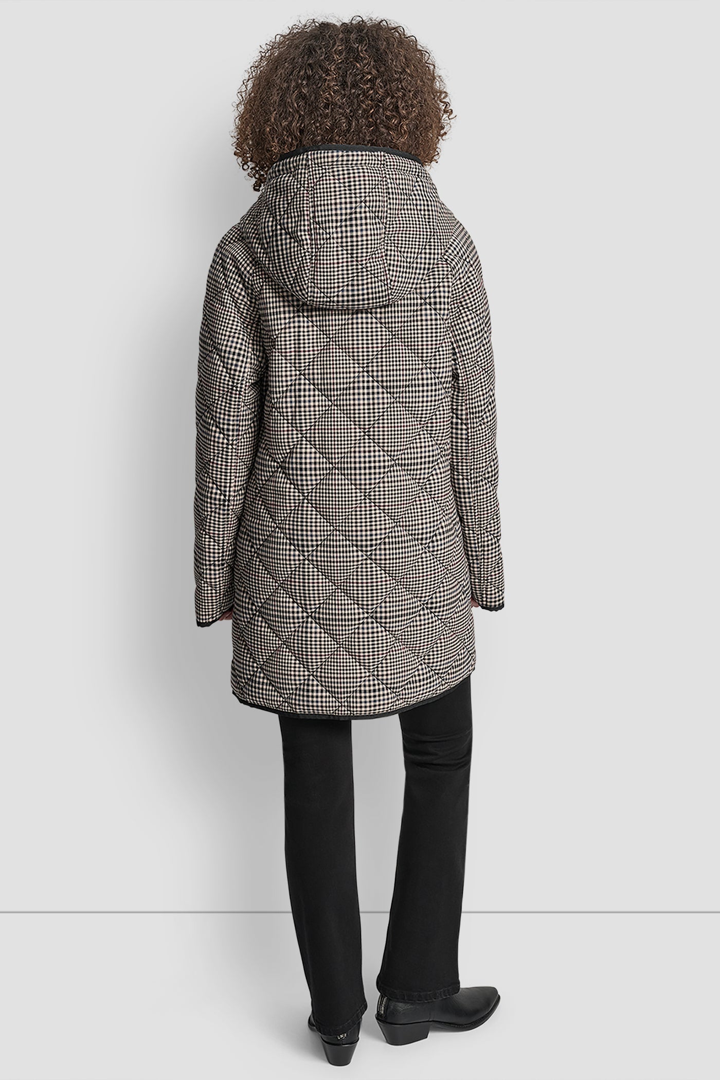 HERITAGE PLAID QUILT COAT WITH TOGGLE, BACK VIEW | New Arrivals