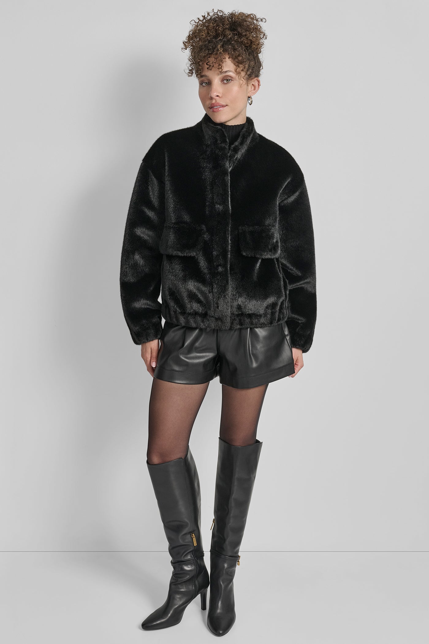 FAUX MINK BONDED SHEARLING VIEW 7 | WOMENS COATS & JACKETS