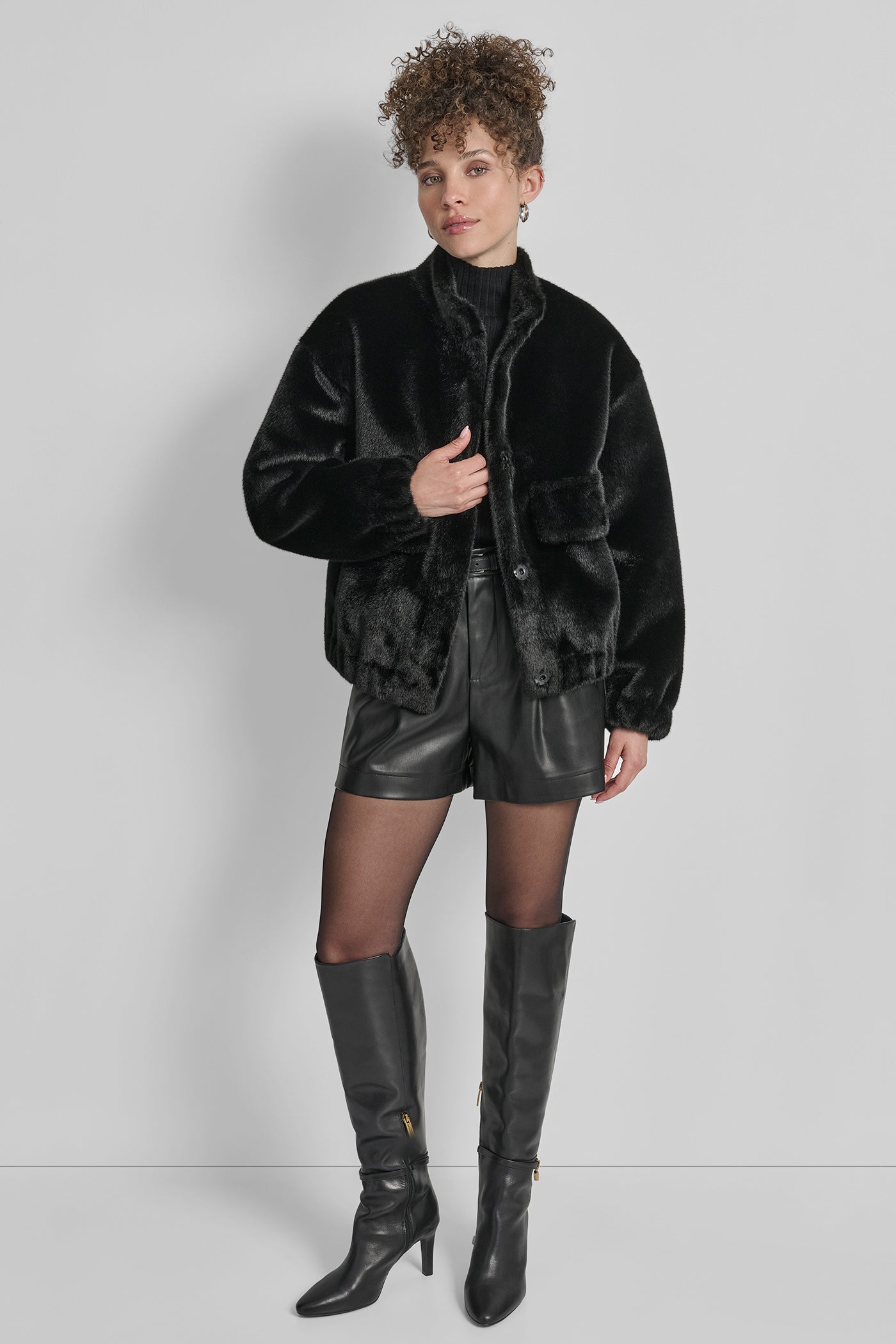 FAUX MINK BONDED SHEARLING VIEW 8 | WOMENS COATS & JACKETS