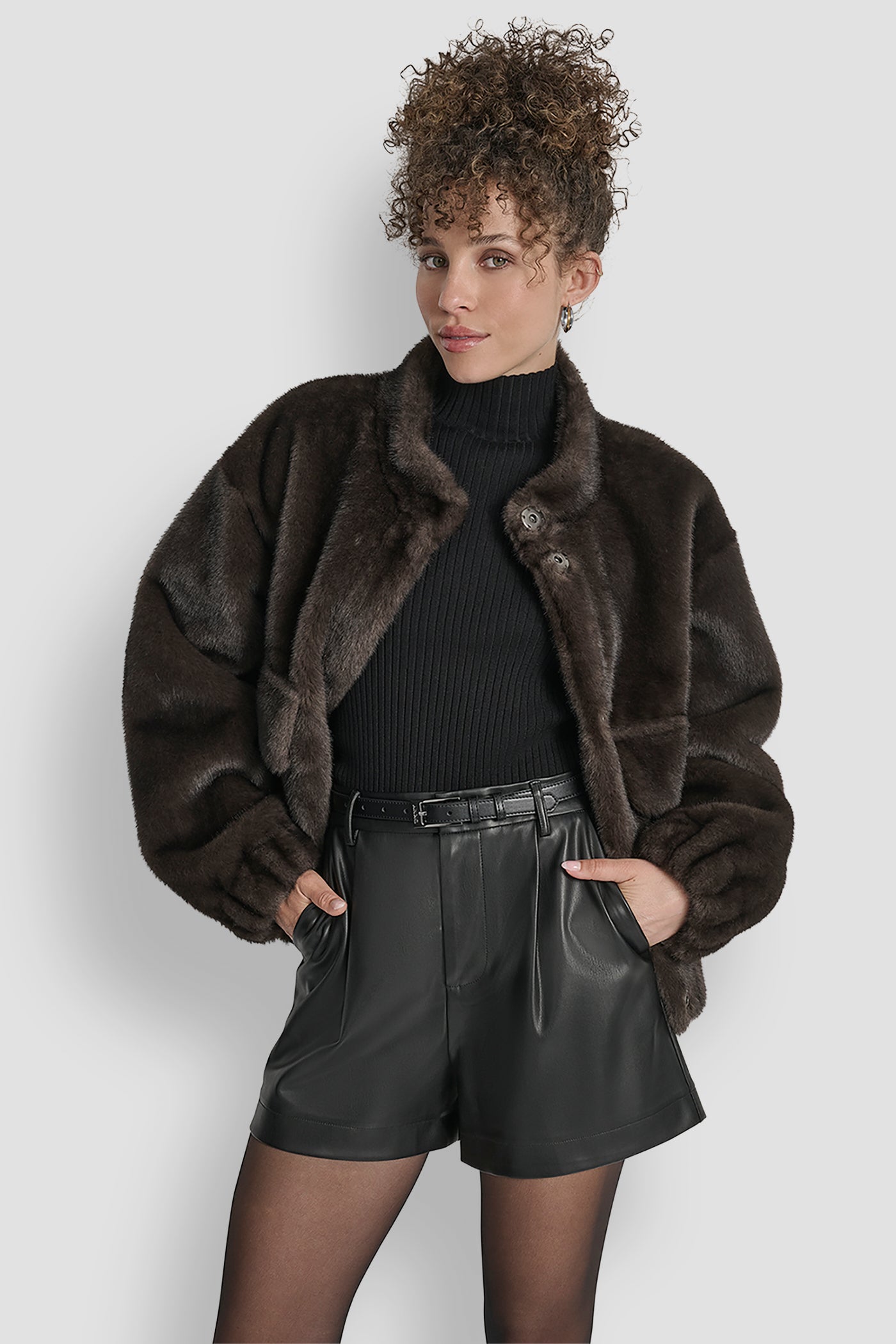 FAUX MINK BONDED SHEARLING VIEW 6 | DKNY Promo