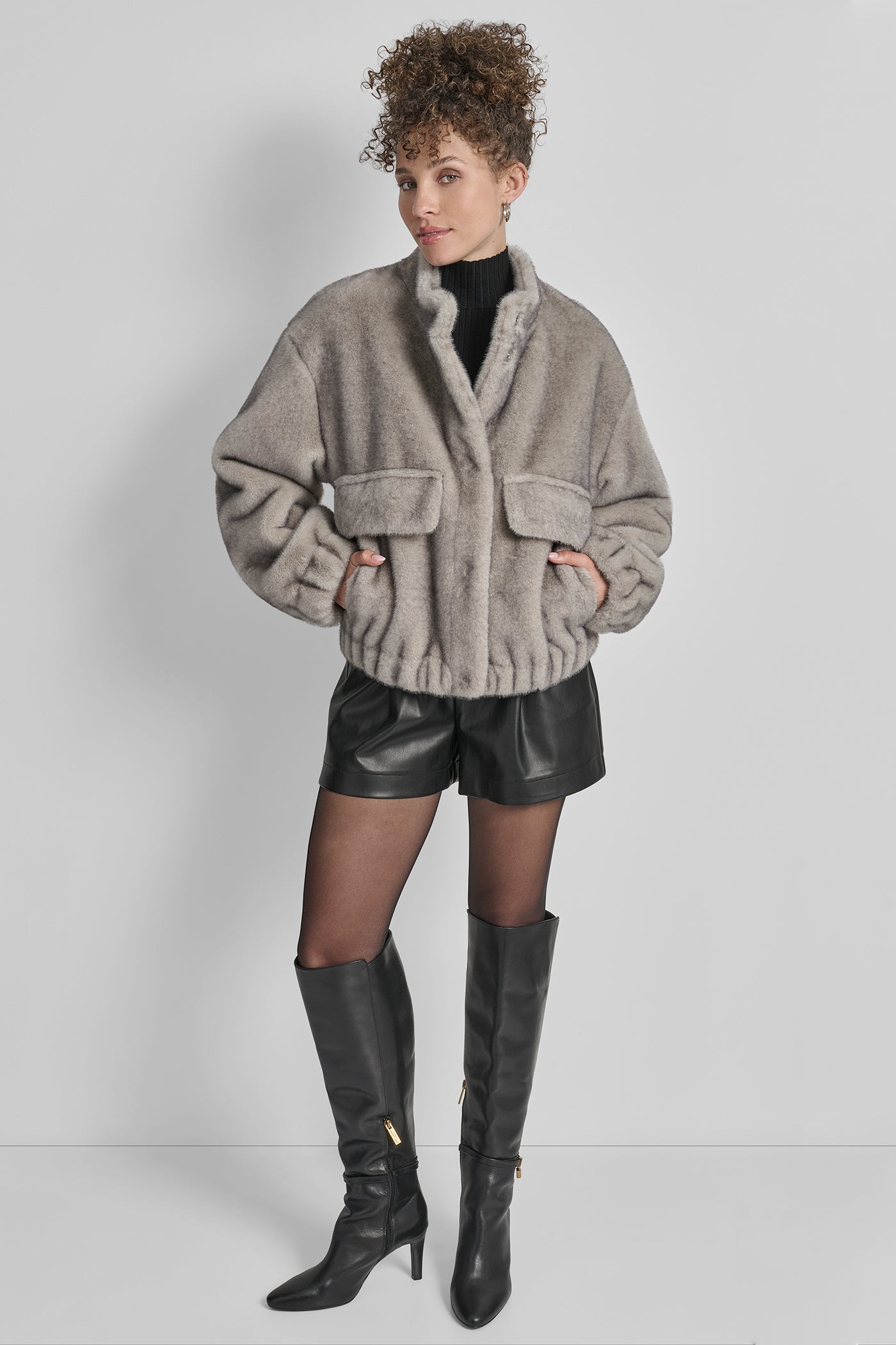 FAUX MINK BONDED SHEARLING VIEW 6 | WOMENS COATS & JACKETS