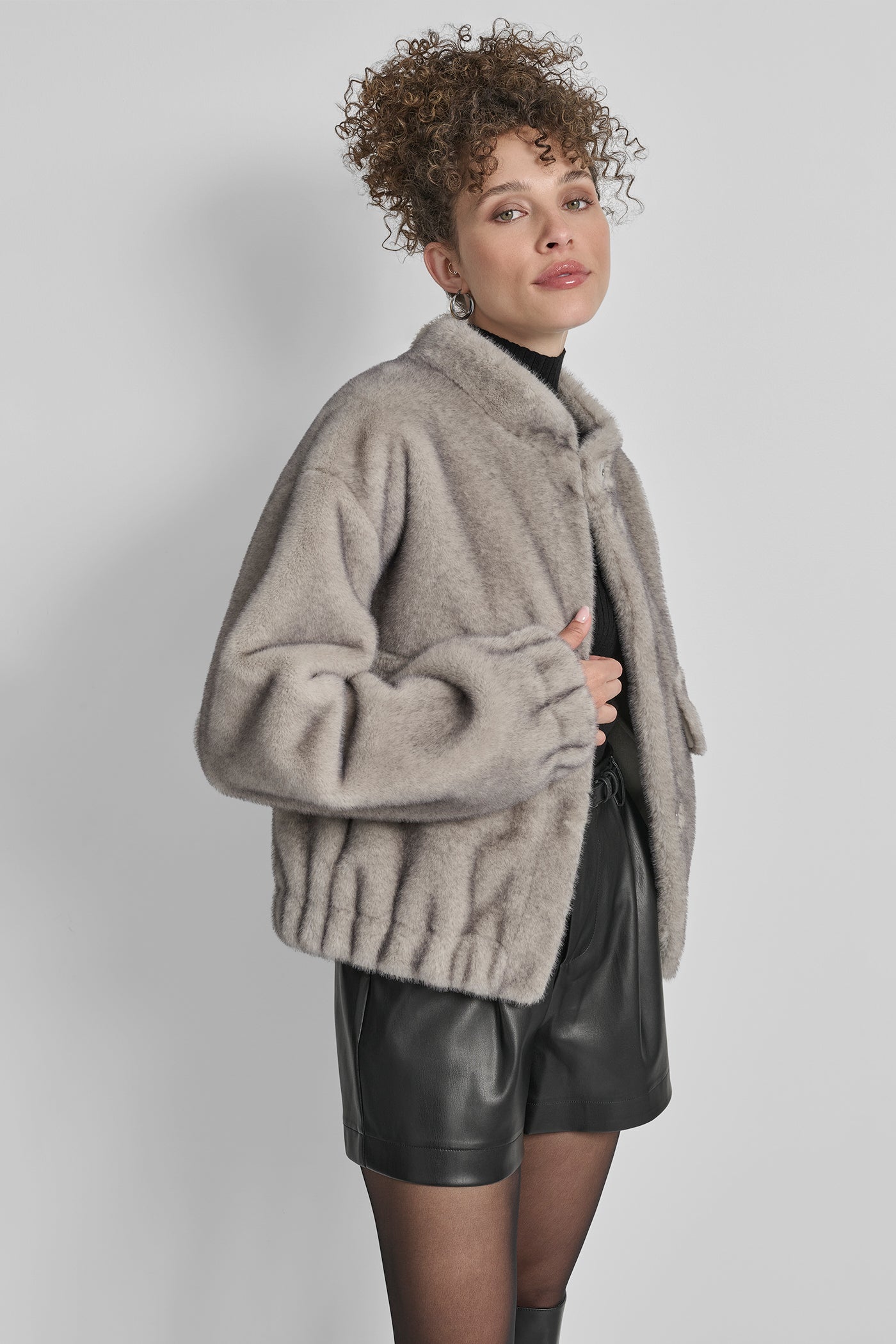 FAUX MINK BONDED SHEARLING VIEW 3 | WOMENS COATS & JACKETS